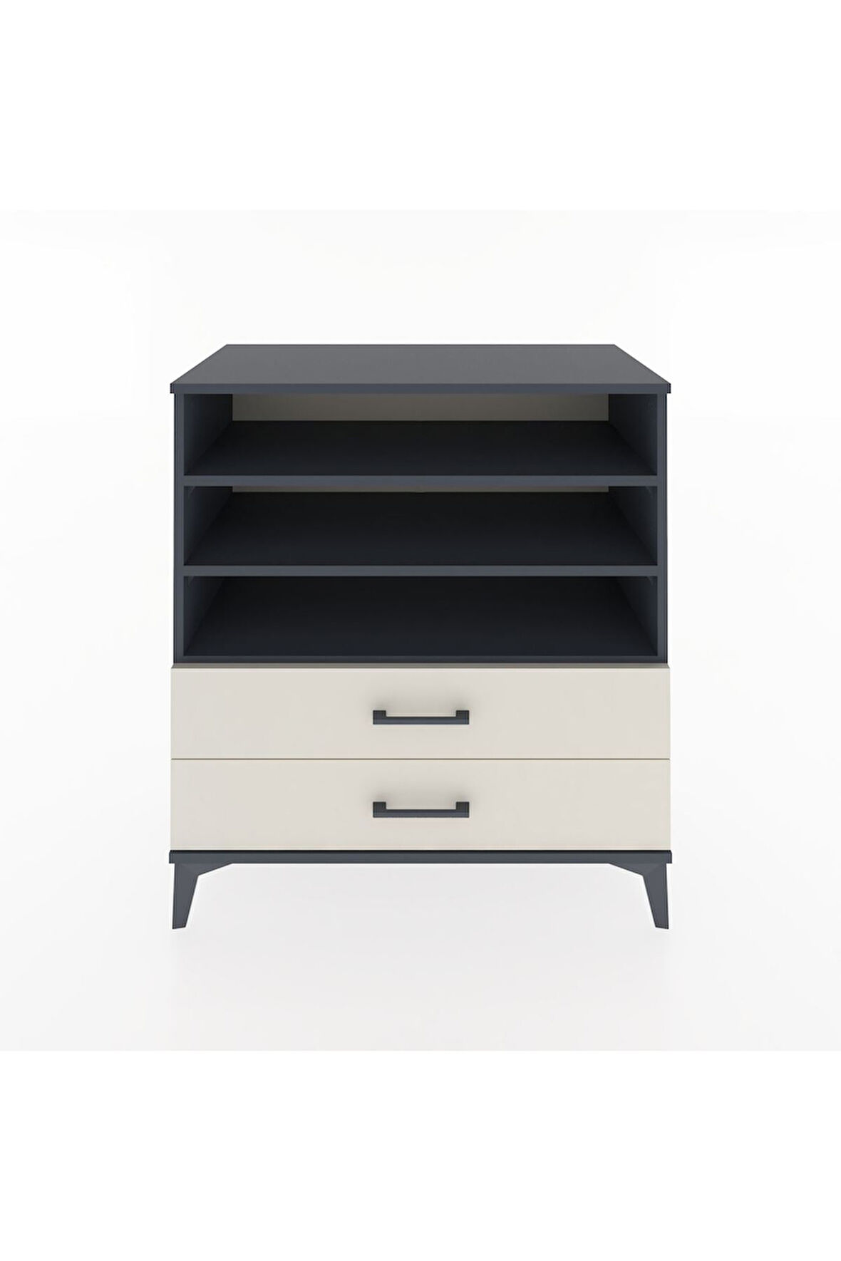 Hyperion Şifonyer 3 Raflı 2 Çekmeceli 88x44x96 Antrasit-Aytaşı