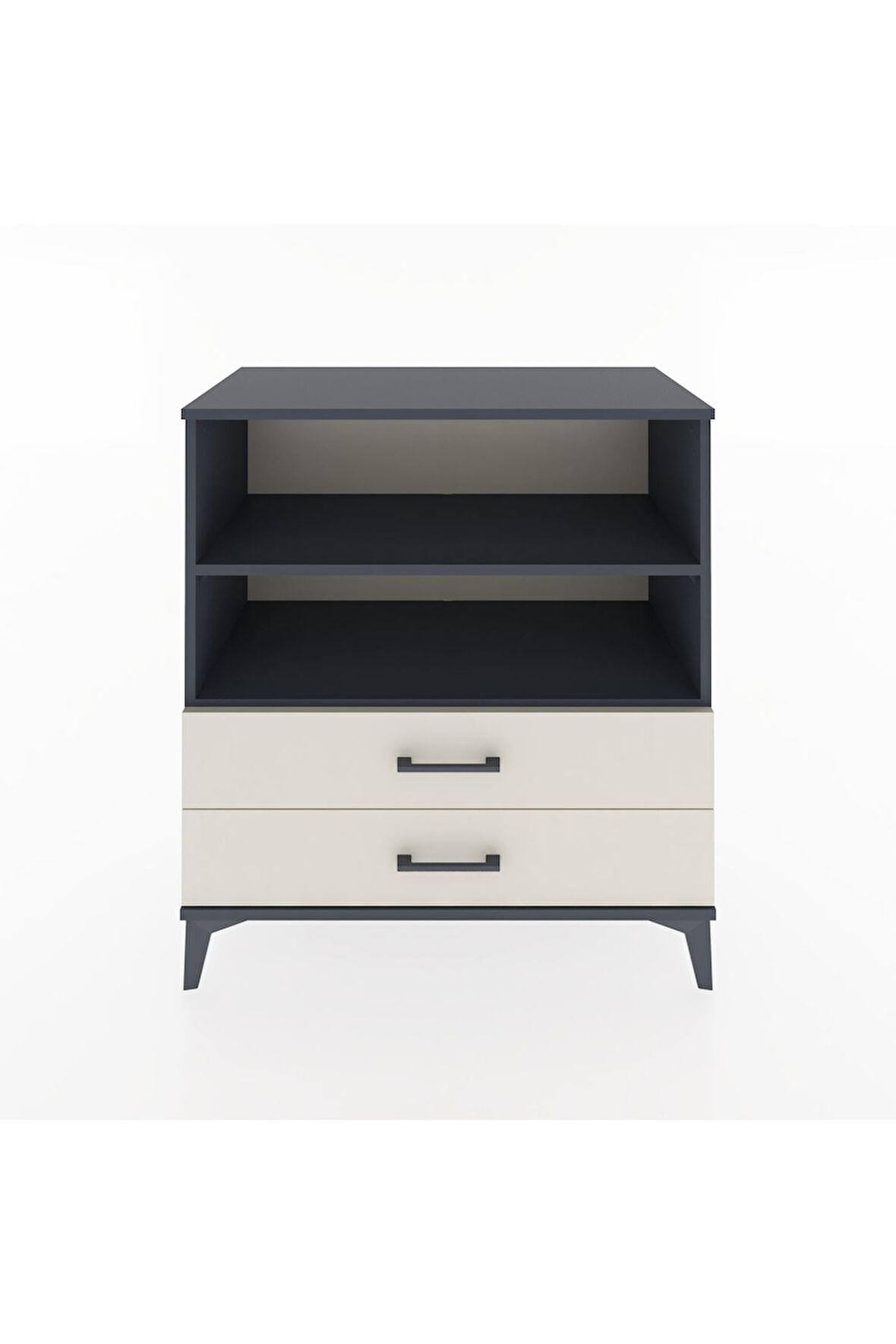 Hyperion Şifonyer 2 Raflı 2 Çekmeceli 88x44x96 Antrasit-Aytaşı