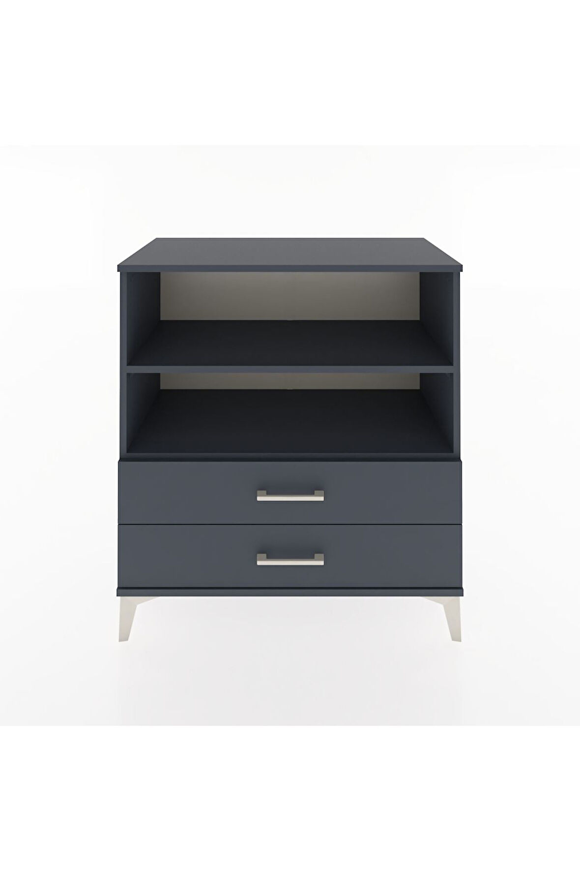 Hyperion Şifonyer 2 Raflı 2 Çekmeceli 88x44x96 Antrasit-Antrasit