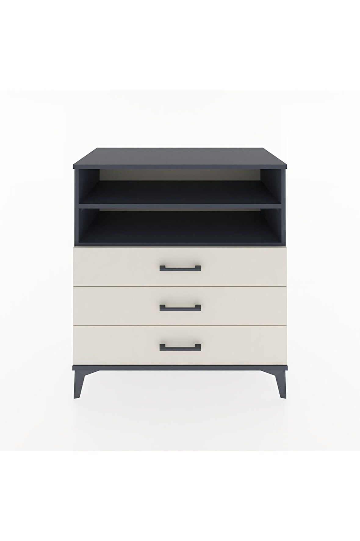 Hyperion Şifonyer 2 Raflı 3 Çekmeceli 88x44x96 Antrasit-Aytaşı