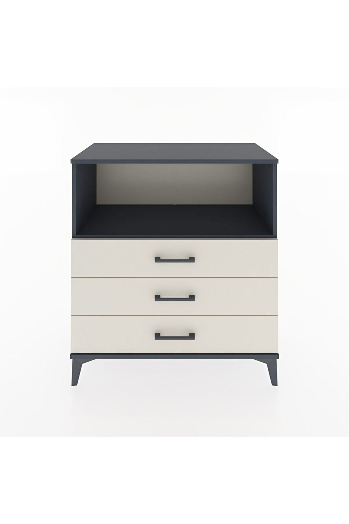 Hyperion Şifonyer Tek Raflı 3 Çekmeceli 88x44x96 Antrasit-Aytaşı