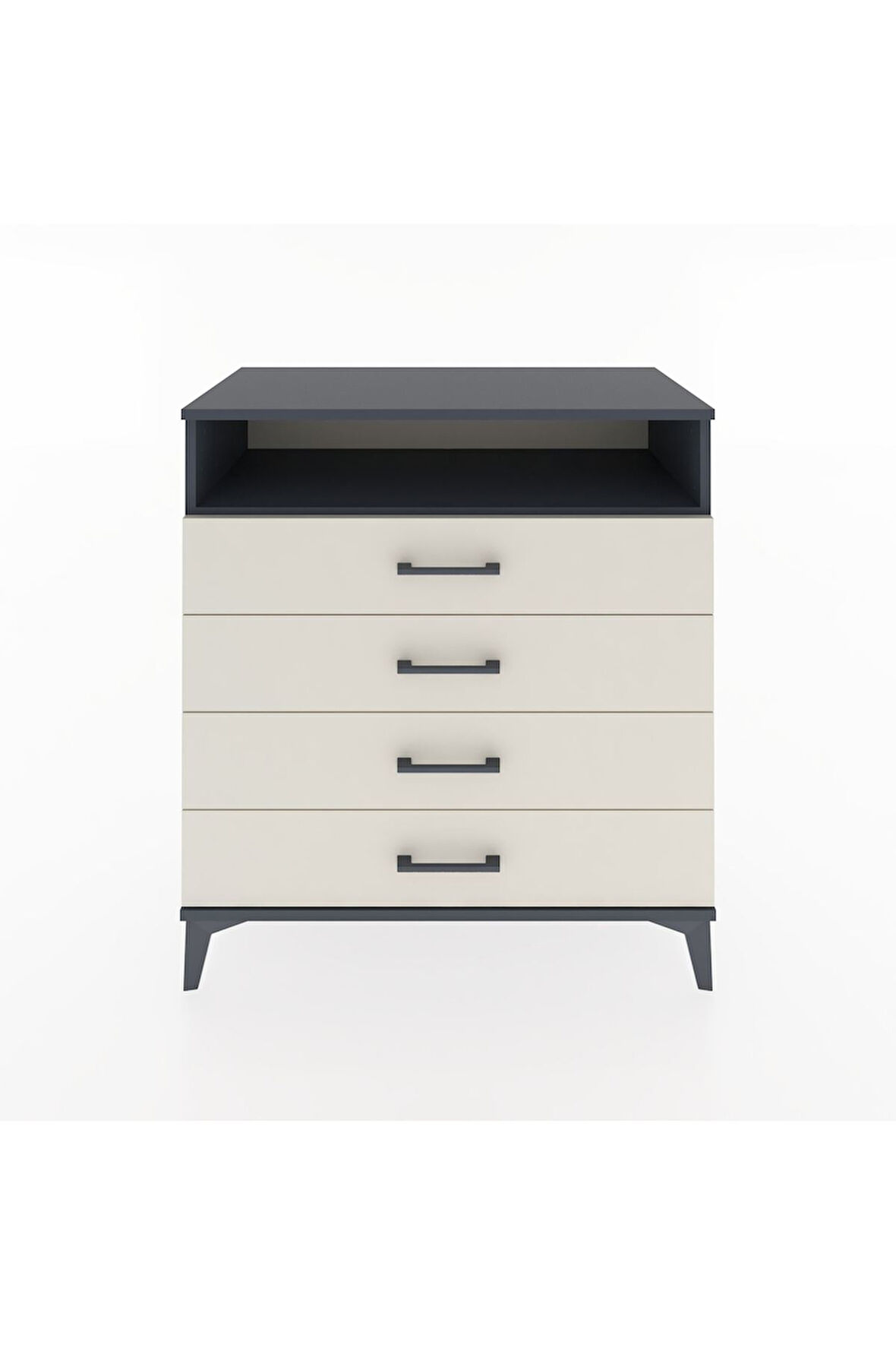 Hyperion Şifonyer Tek Raflı 4 Çekmeceli 88x44x96 Antrasit-Aytaşı