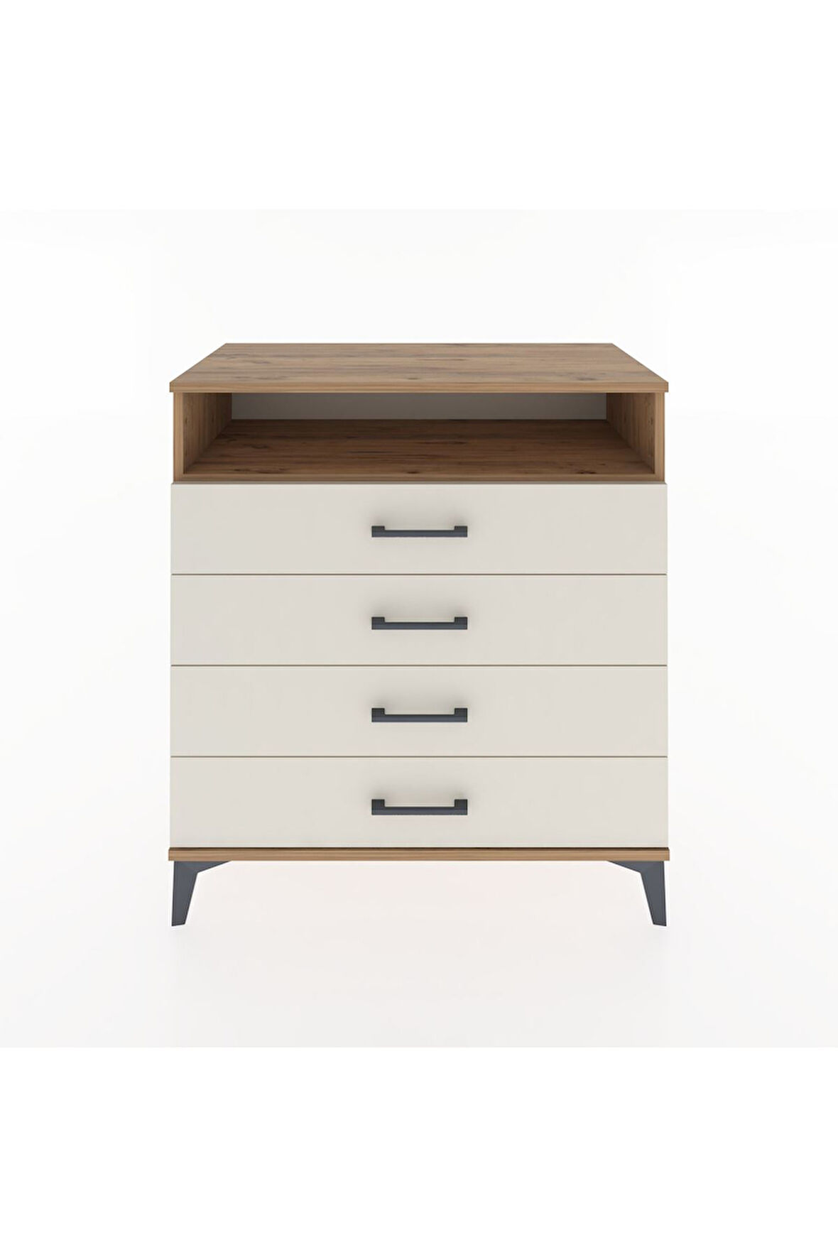 Hyperion Şifonyer Tek Raflı 4 Çekmeceli 88x44x96 Çam-Aytaşı