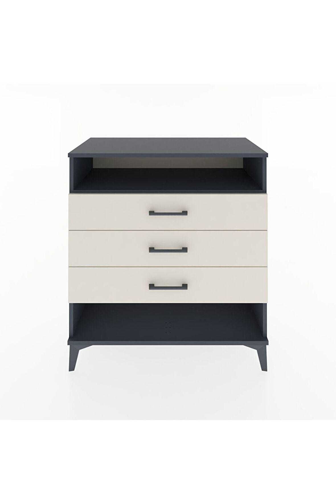 Hyperion Şifonyer Tek Raflı 3 Çekmeceli 88x44x96 Antrasit-Aytaşı