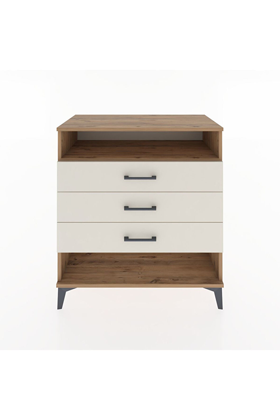 Hyperion Şifonyer Tek Raflı 3 Çekmeceli 88x44x96 Çam-Aytaşı