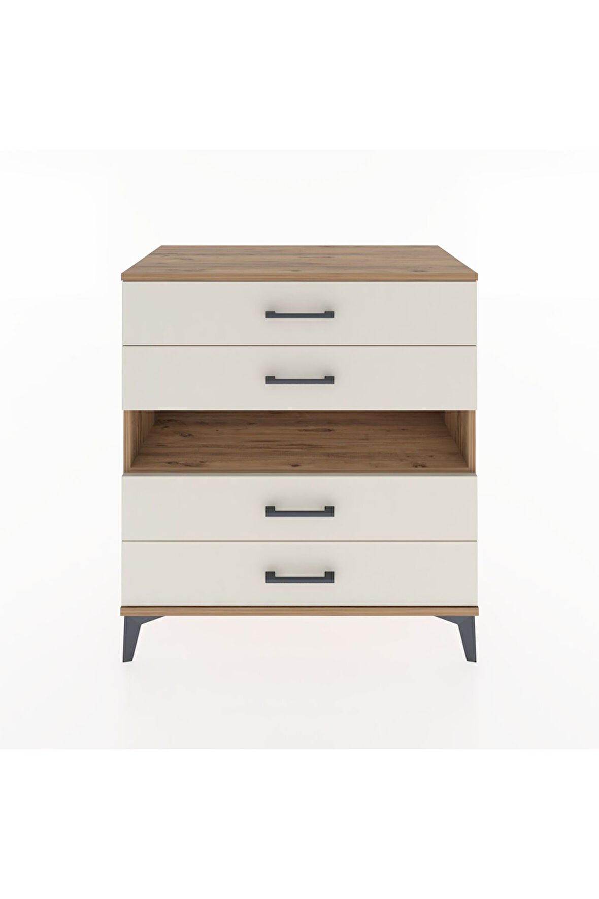 Hyperion Şifonyer Tek Raflı 4 Çekmeceli 88x44x96 Çam-Aytaşı