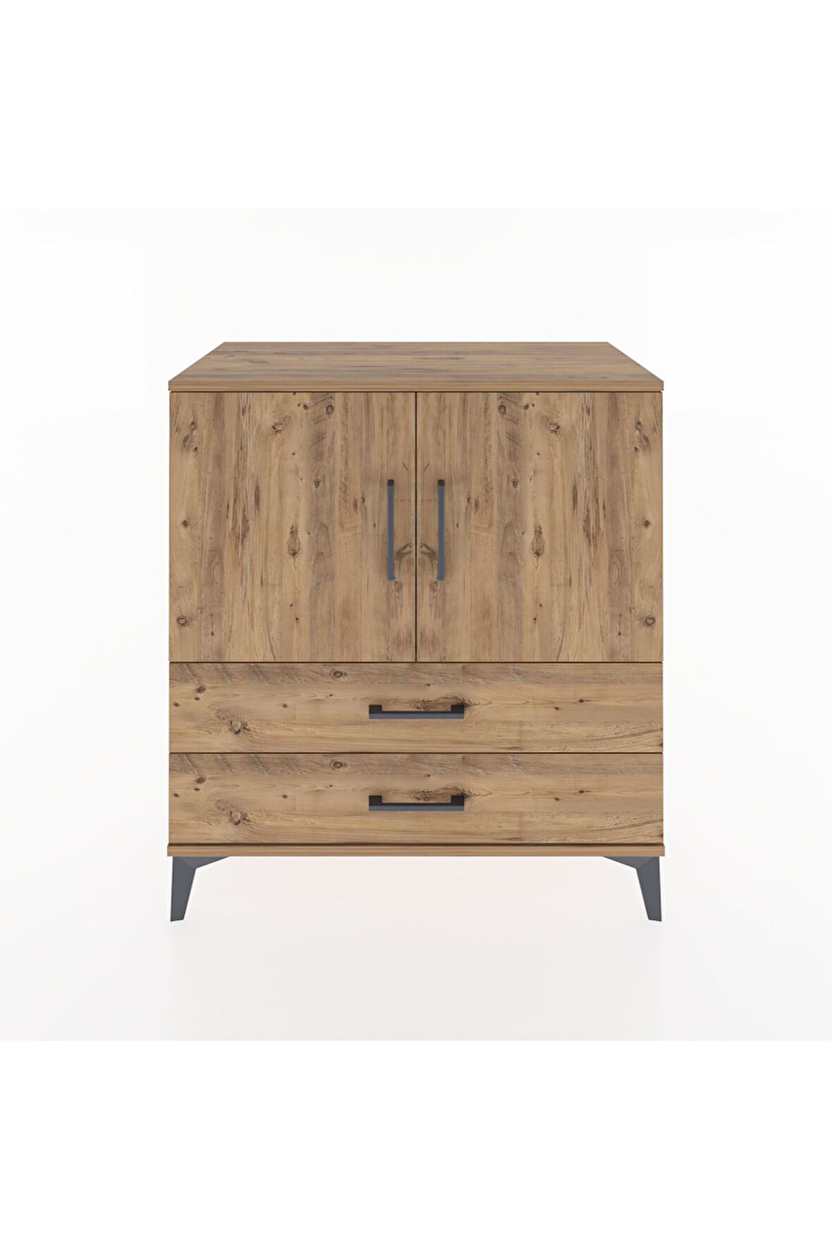 Hyperion Şifonyer 3 Raflı 2 Çekmeceli 2 Kapaklı 88x44x96 Çam-Çam