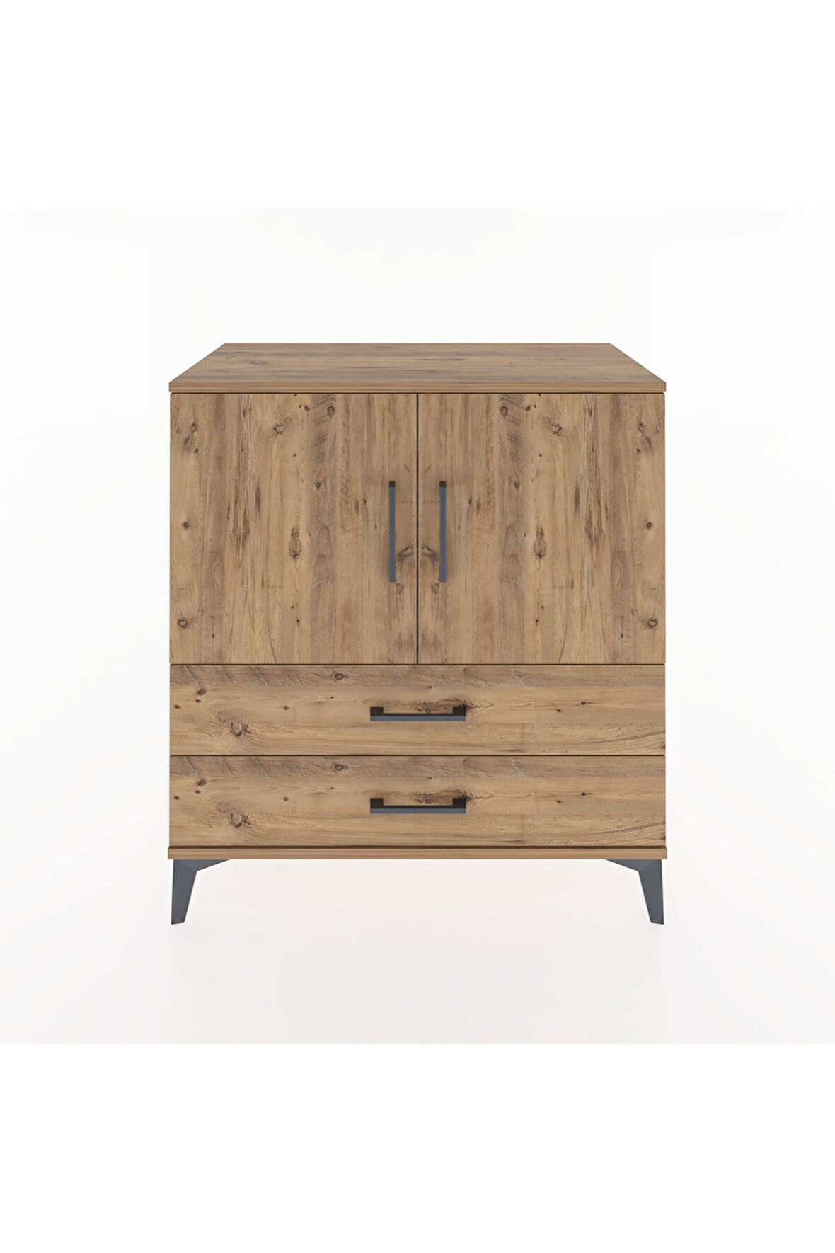 Hyperion Şifonyer 2 Raflı 2 Çekmeceli 2 Kapaklı 88x44x96 Çam-Çam