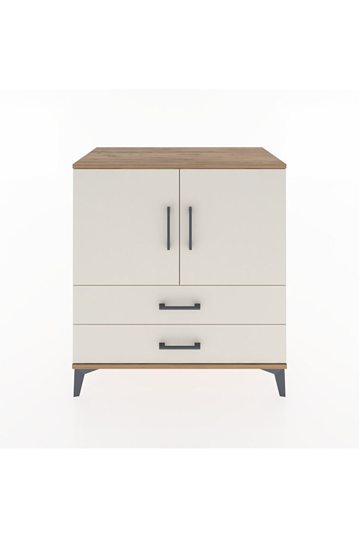 Hyperion Şifonyer Tek Raflı 2 Çekmeceli 2 Kapaklı 88x44x96 Çam-Aytaşı