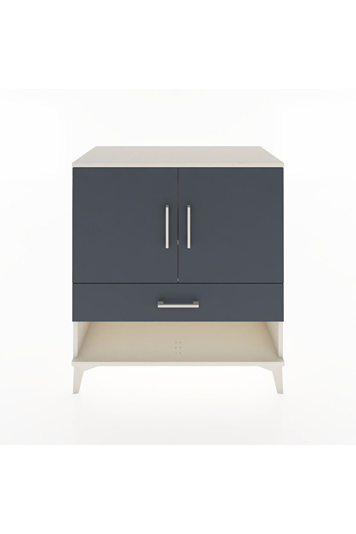 Hyperion Şifonyer 3 Raflı Tek Çekmeceli 2 Kapaklı 88x44x96 Aytaşı-Antrasit