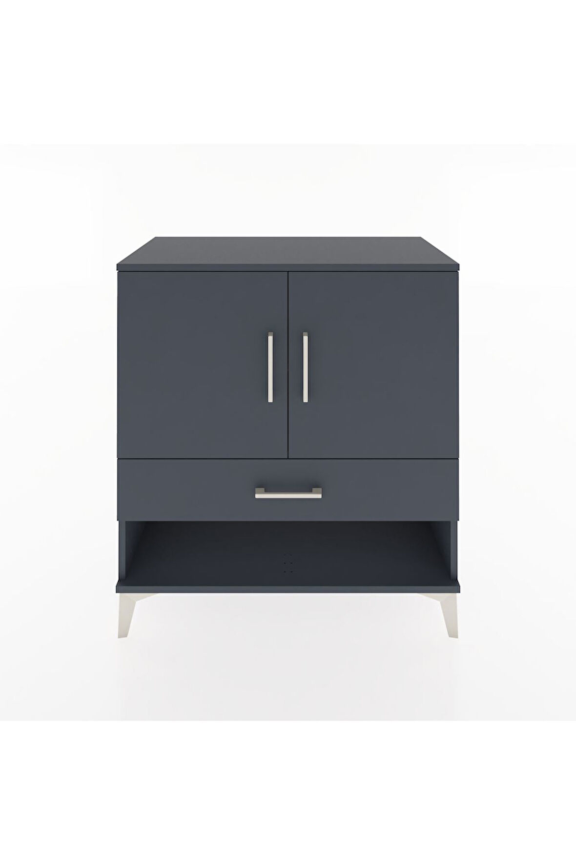 Hyperion Şifonyer 2 Raflı Tek Çekmeceli 2 Kapaklı 88x44x96 Antrasit-Antrasit