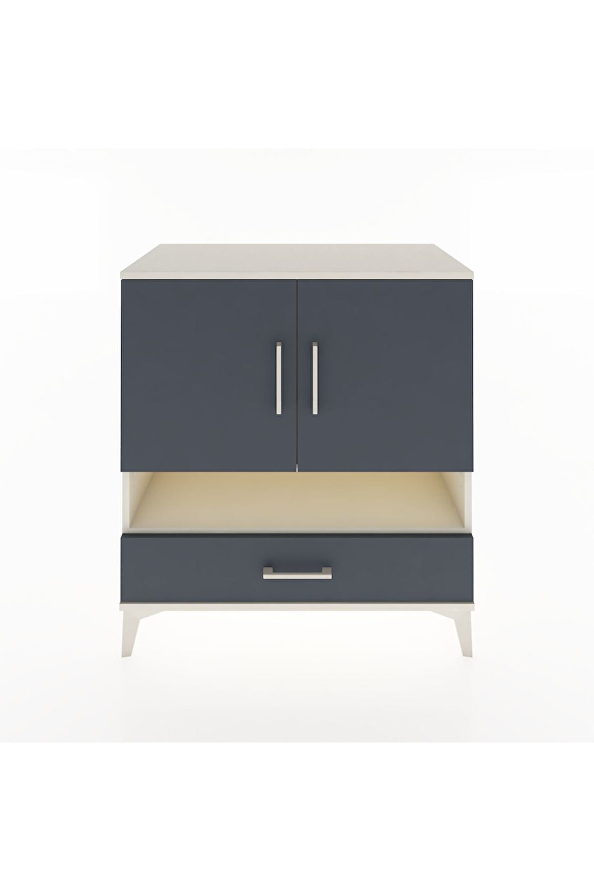 Hyperion Şifonyer 2 Raflı Tek Çekmeceli 2 Kapaklı 88x44x96 Aytaşı-Antrasit