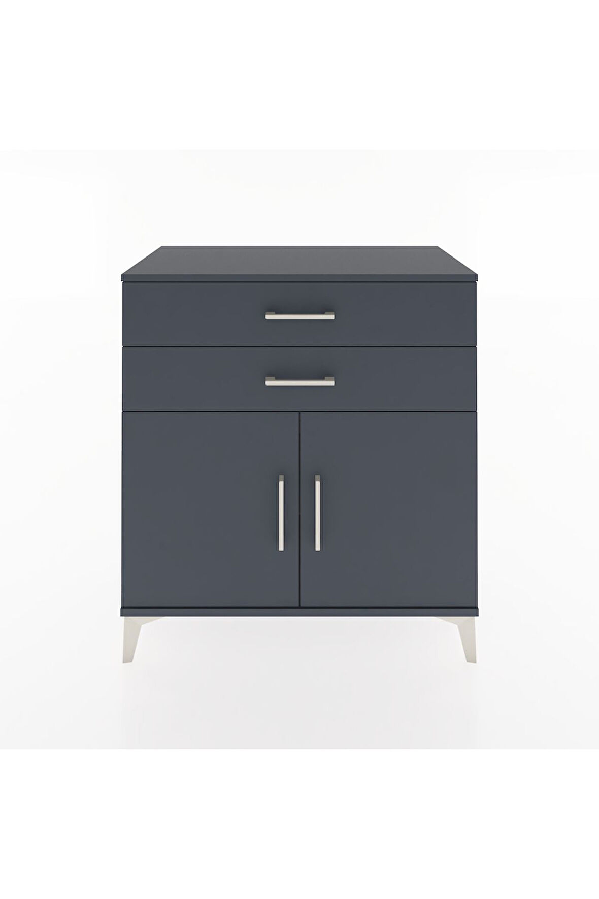 Hyperion Şifonyer Tek Raflı 2 Çekmeceli 2 Kapaklı 88x44x96 Antrasit-Antrasit