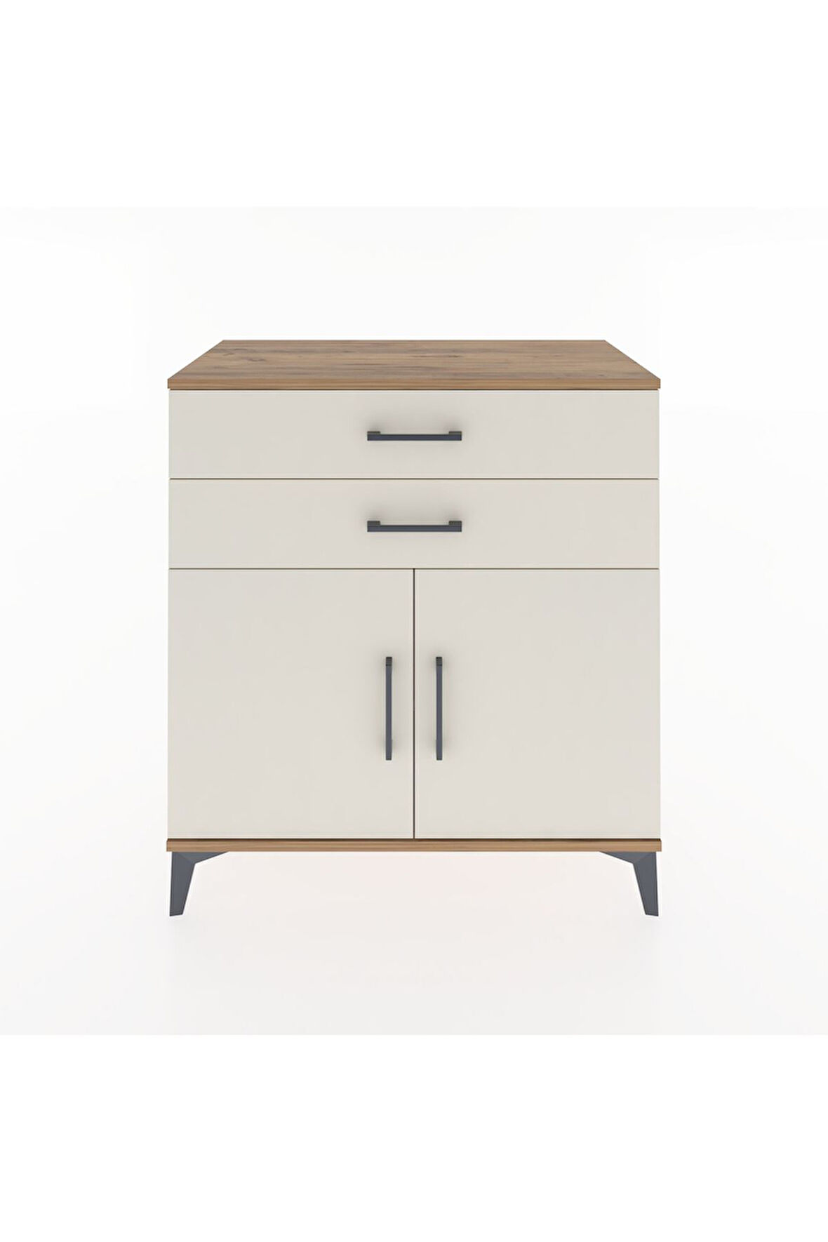 Hyperion Şifonyer Tek Raflı 2 Çekmeceli 2 Kapaklı 88x44x96 Çam-Aytaşı