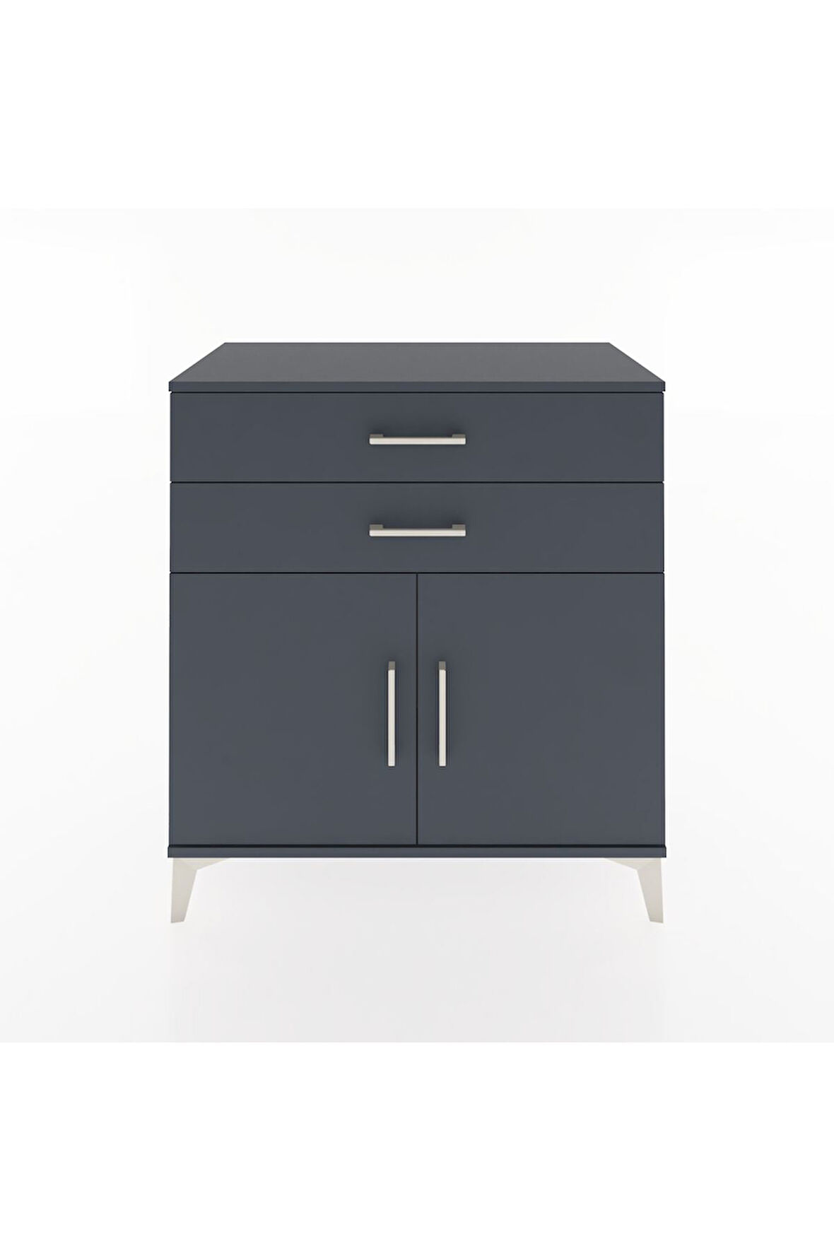 Hyperion Şifonyer 2 Çekmeceli 2 Kapaklı 88x44x96 Antrasit-Antrasit