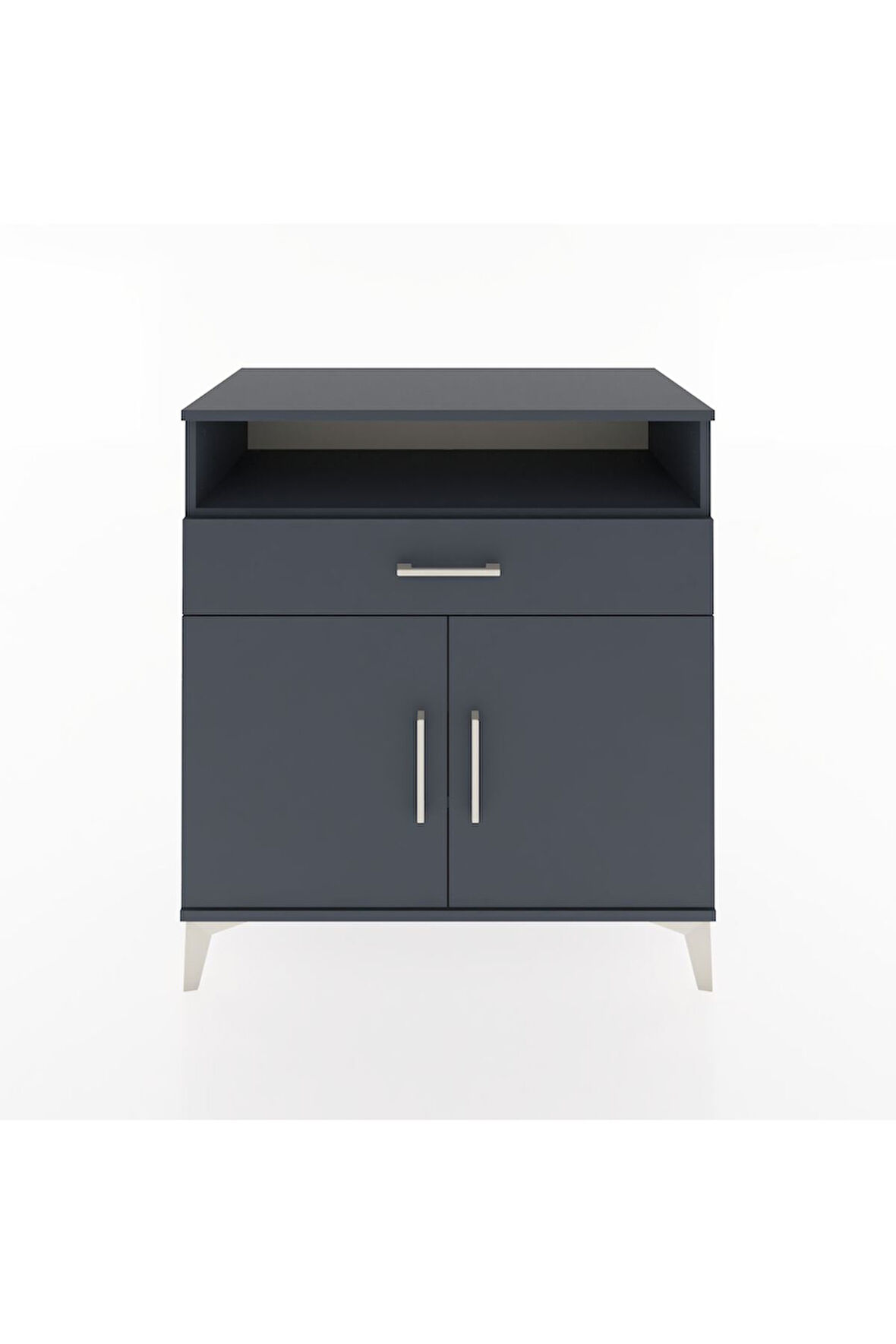 Hyperion Şifonyer 2 Raflı Tek Çekmeceli 2 Kapaklı 88x44x96 Antrasit-Antrasit