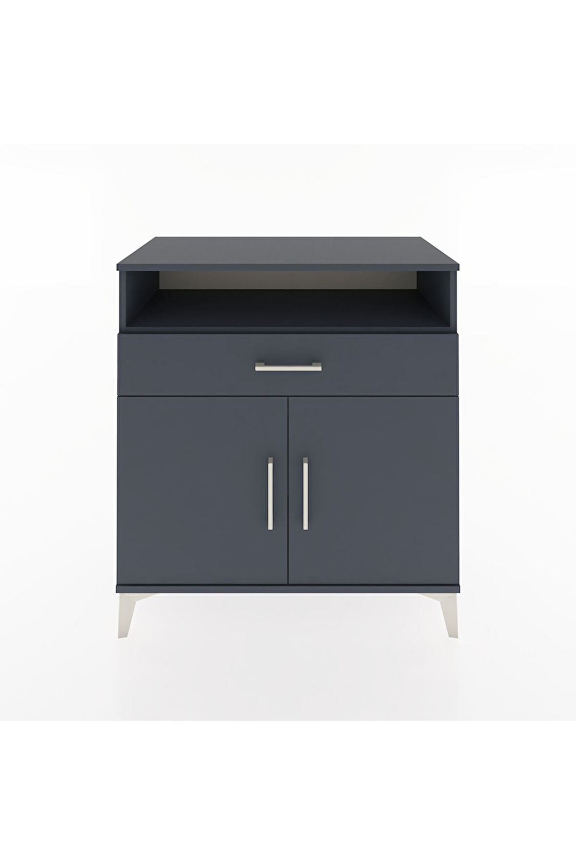 Hyperion Şifonyer Tek Raflı Tek Çekmeceli 2 Kapaklı 88x44x96 Antrasit-Antrasit