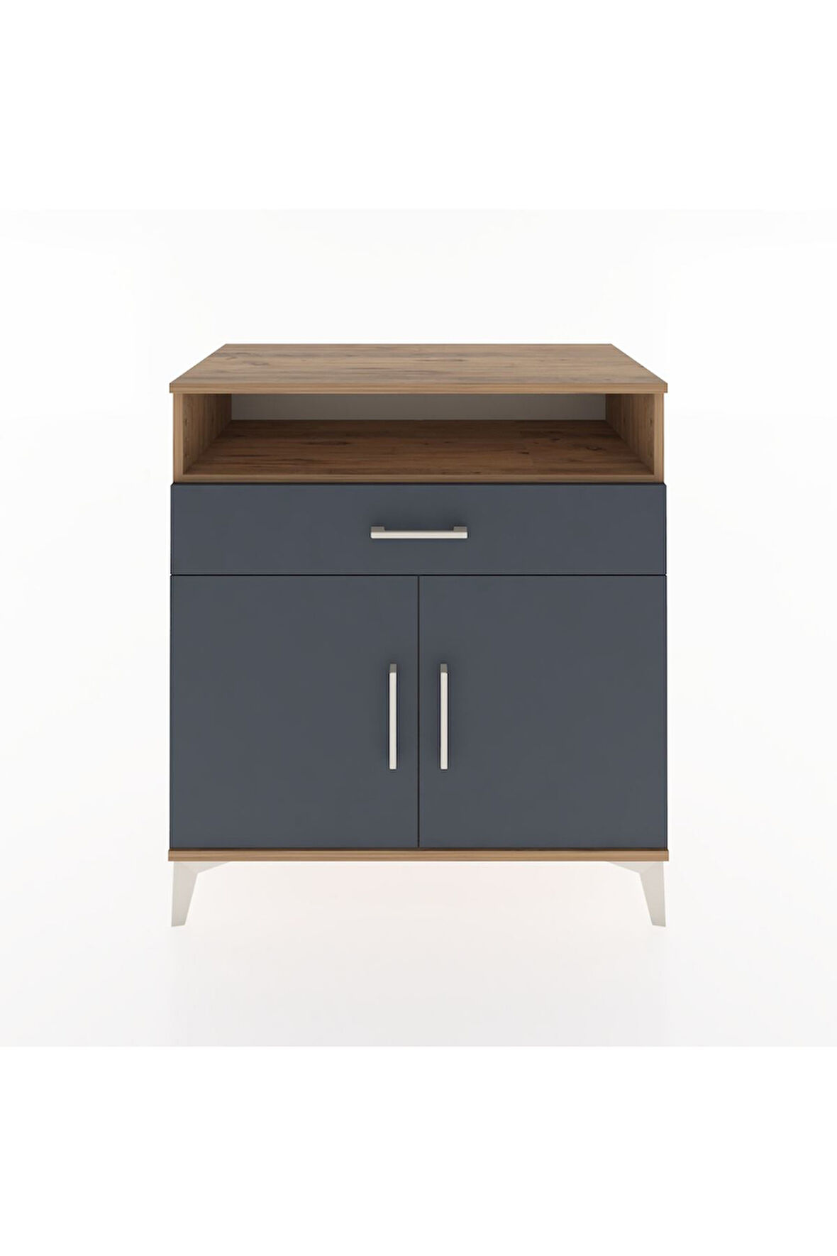 Hyperion Şifonyer Tek Çekmeceli 2 Kapaklı 88x44x96 Çam-Antrasit