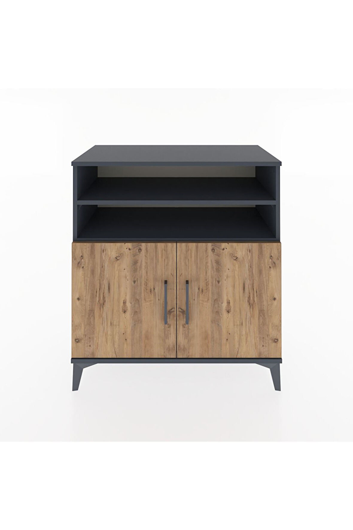 Hyperion Şifonyer 3 Raflı 2 Kapaklı 88x44x96 Antrasit-Çam