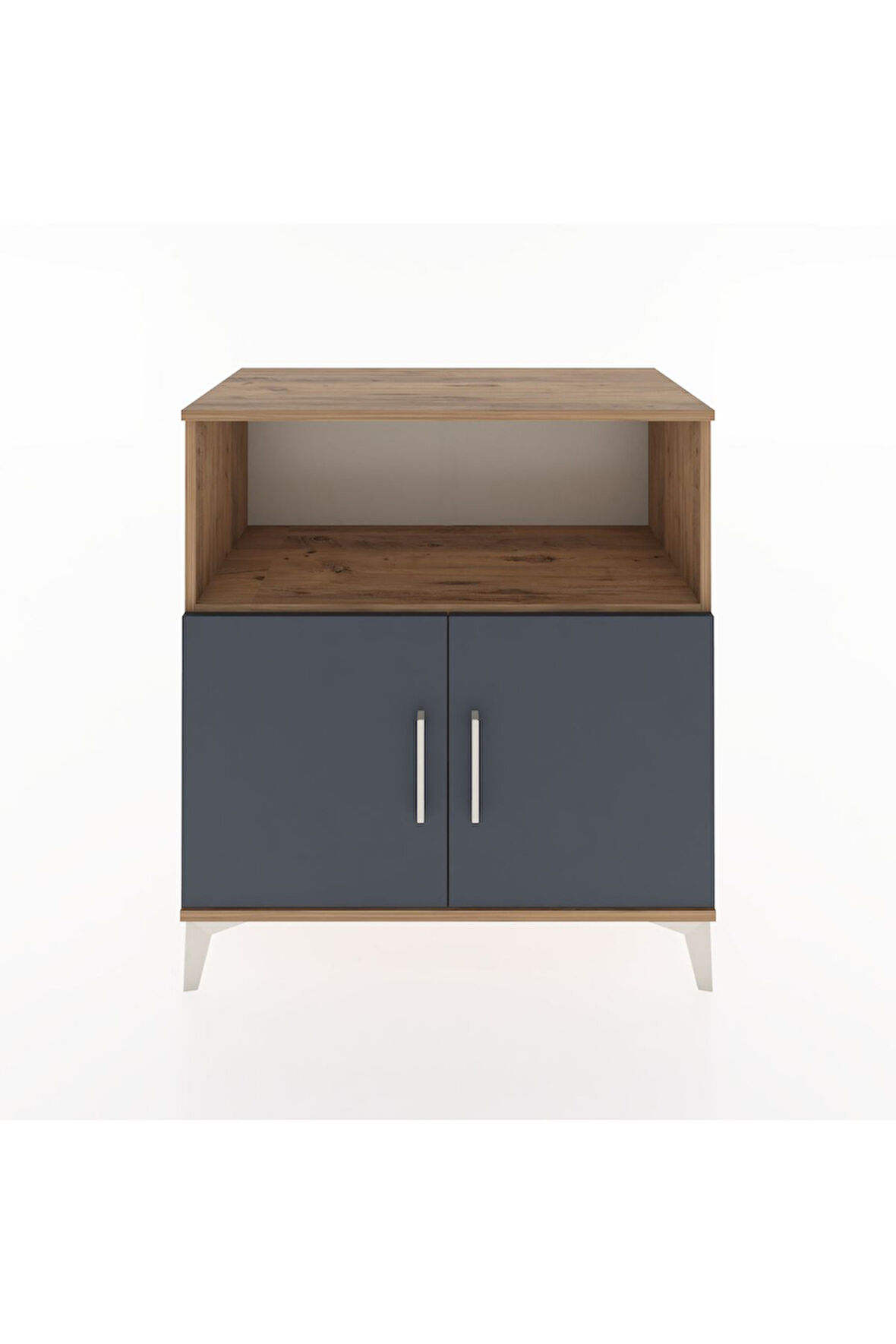 Hyperion Şifonyer Tek Raflı 2 Kapaklı 88x44x96 Çam-Antrasit