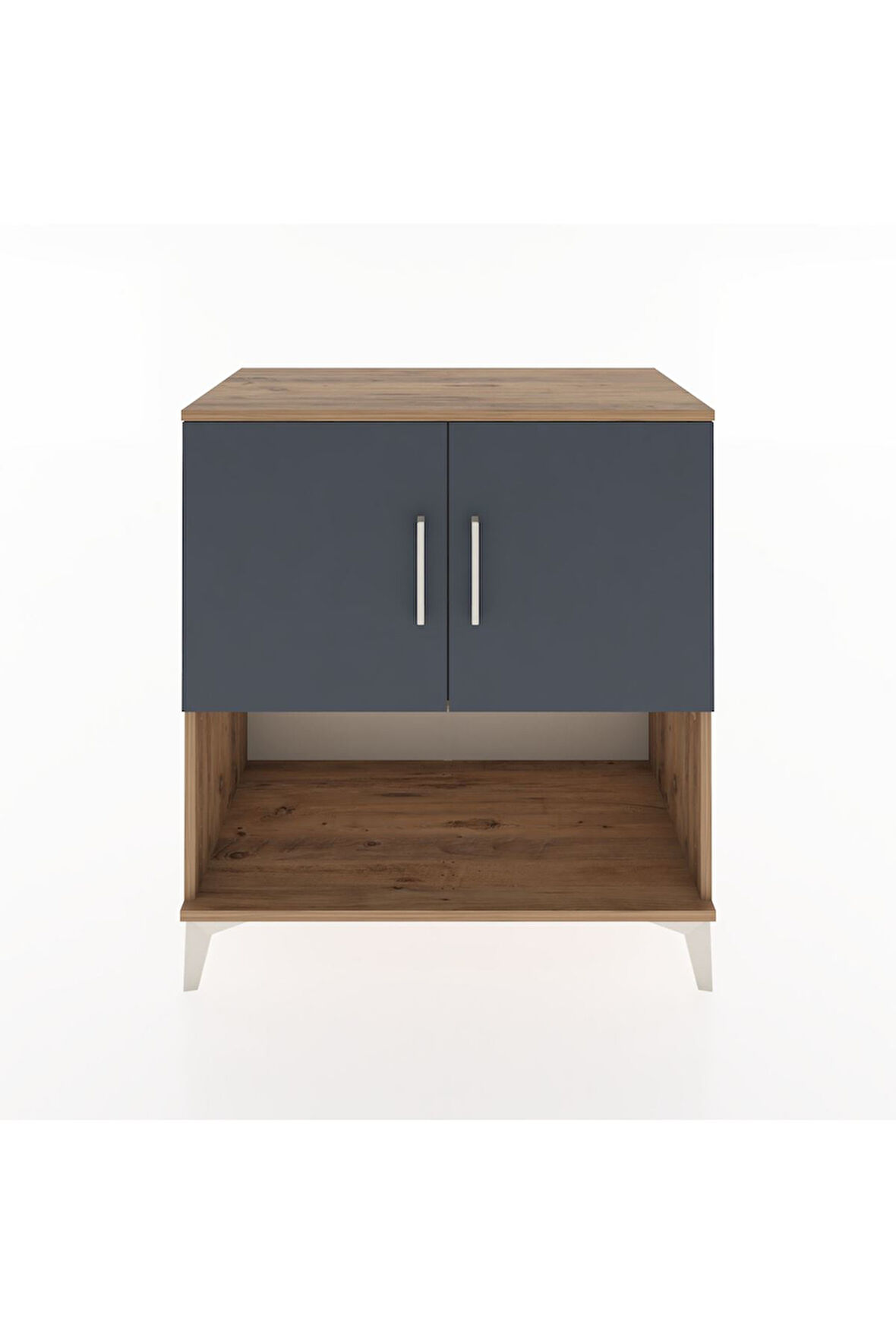 Hyperion Şifonyer Tek Raflı 2 Kapaklı 88x44x96 Çam-Antrasit