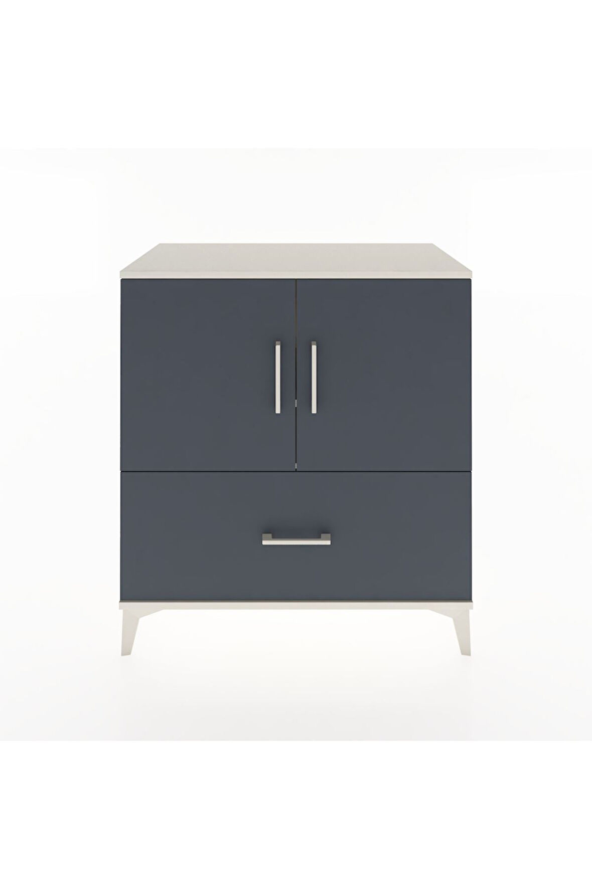 Hyperion Şifonyer 3 Raflı Tek Çekmeceli 2 Kapaklı 88x44x96 Aytaşı-Antrasit