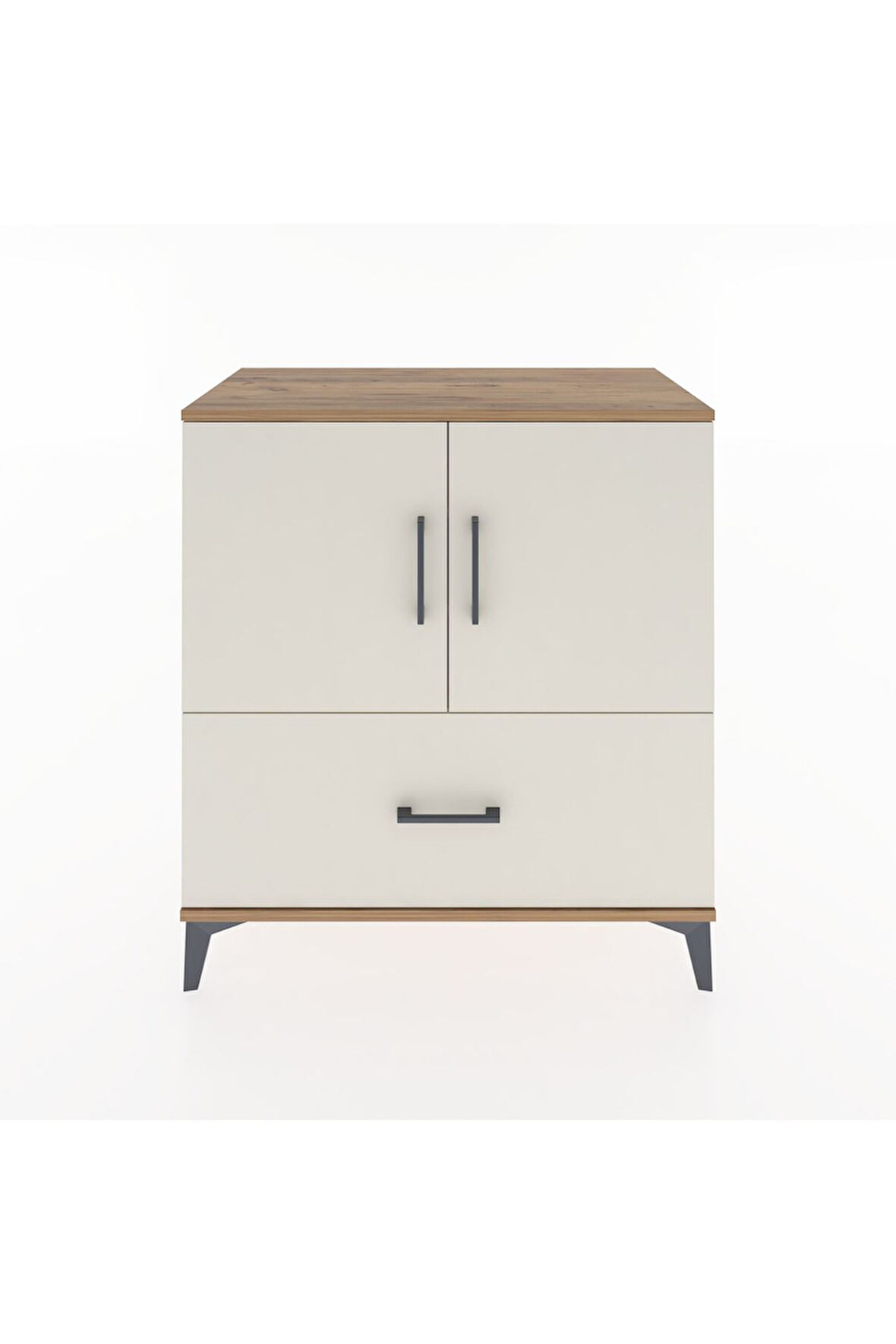 Hyperion Şifonyer 3 Raflı Tek Çekmeceli 2 Kapaklı 88x44x96 Çam-Aytaşı