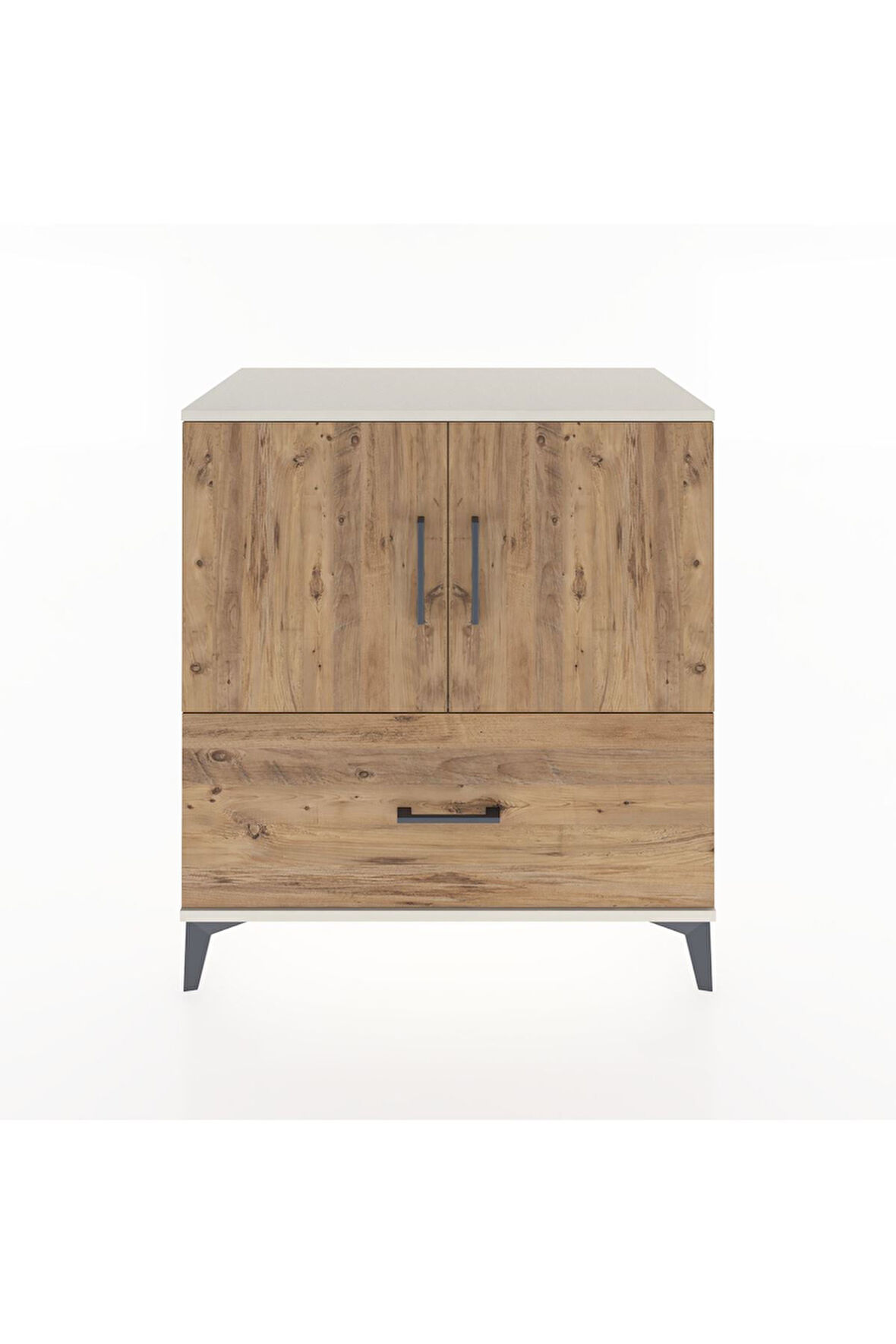 Hyperion Şifonyer Tek Raflı Tek Çekmeceli 2 Kapaklı 88x44x96 Aytaşı-Çam