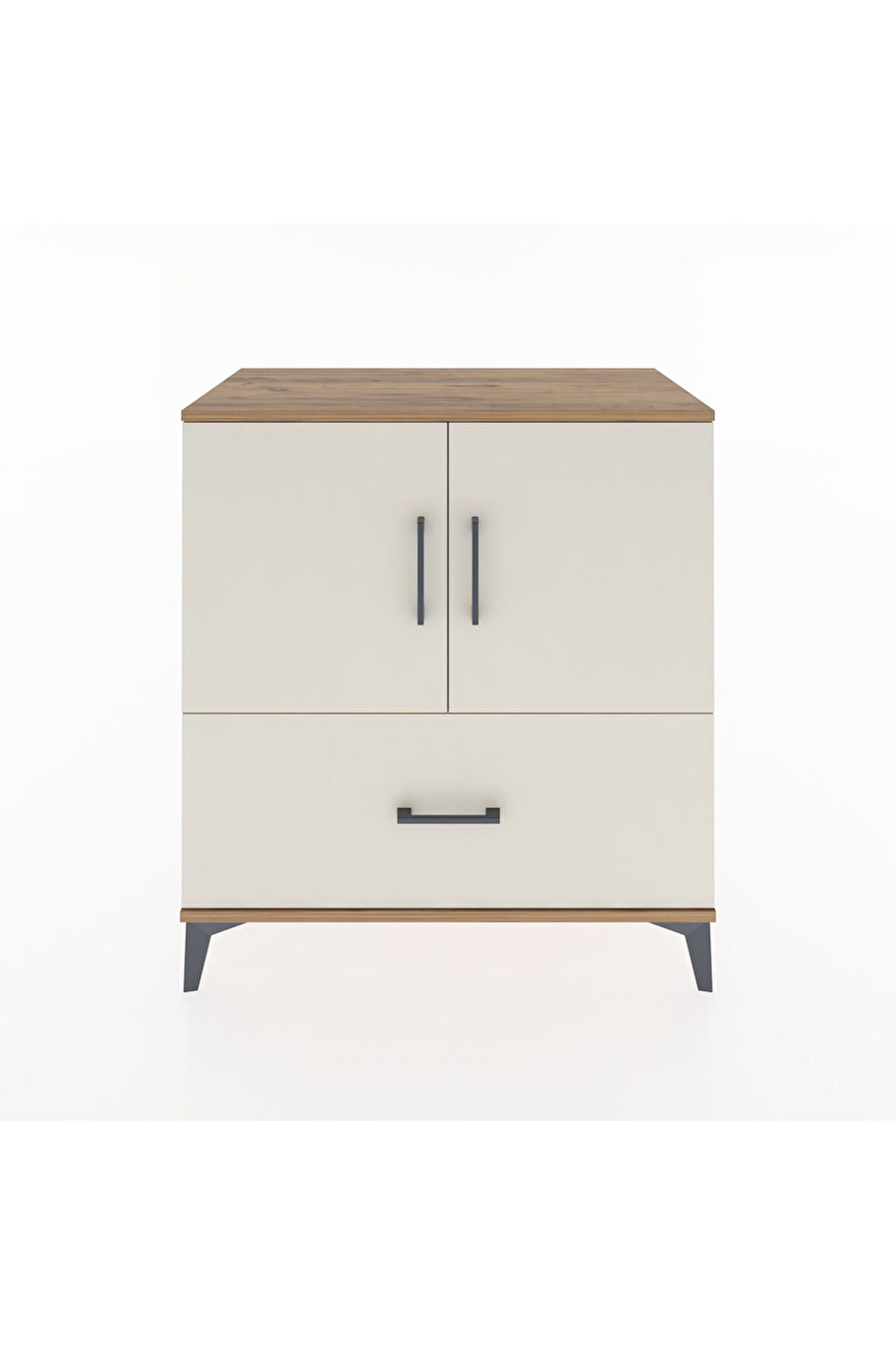 Hyperion Şifonyer Tek Raflı Tek Çekmeceli 2 Kapaklı 88x44x96 Çam-Aytaşı