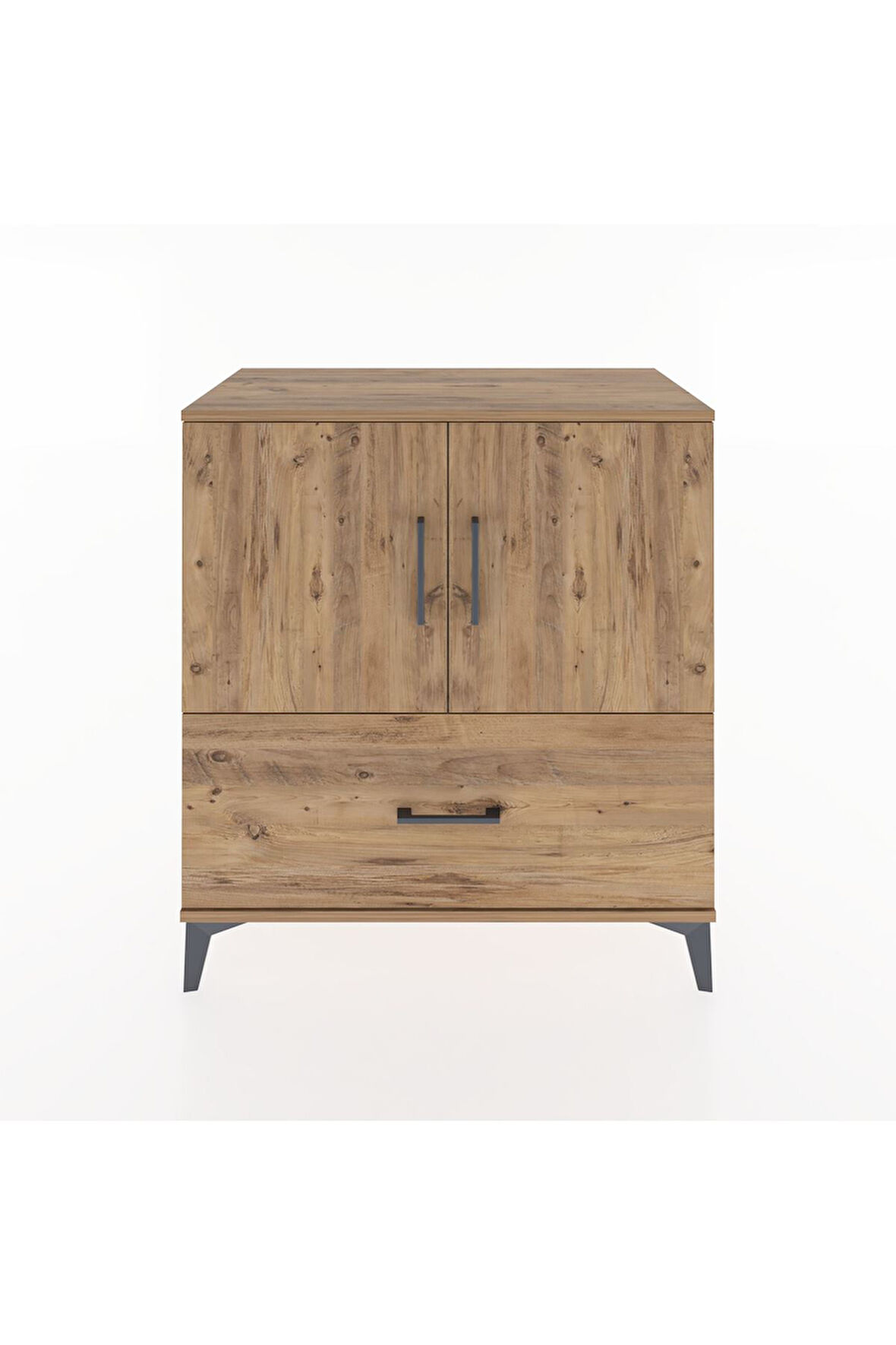 Hyperion Şifonyer Tek Raflı Tek Çekmeceli 2 Kapaklı 88x44x96 Çam-Çam