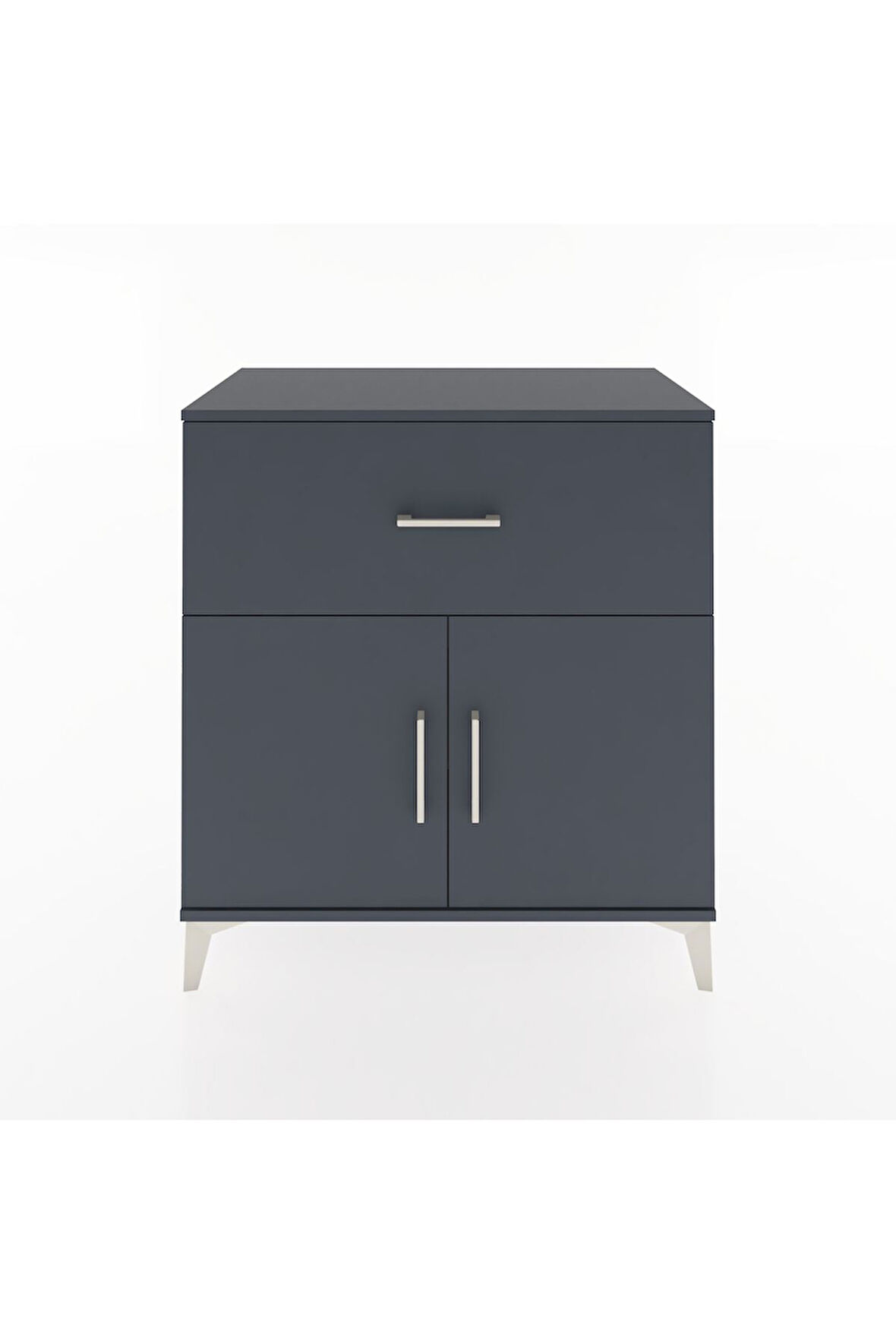 Hyperion Şifonyer Tek Raflı Tek Çekmeceli 2 Kapaklı 88x44x96 Antrasit-Antrasit