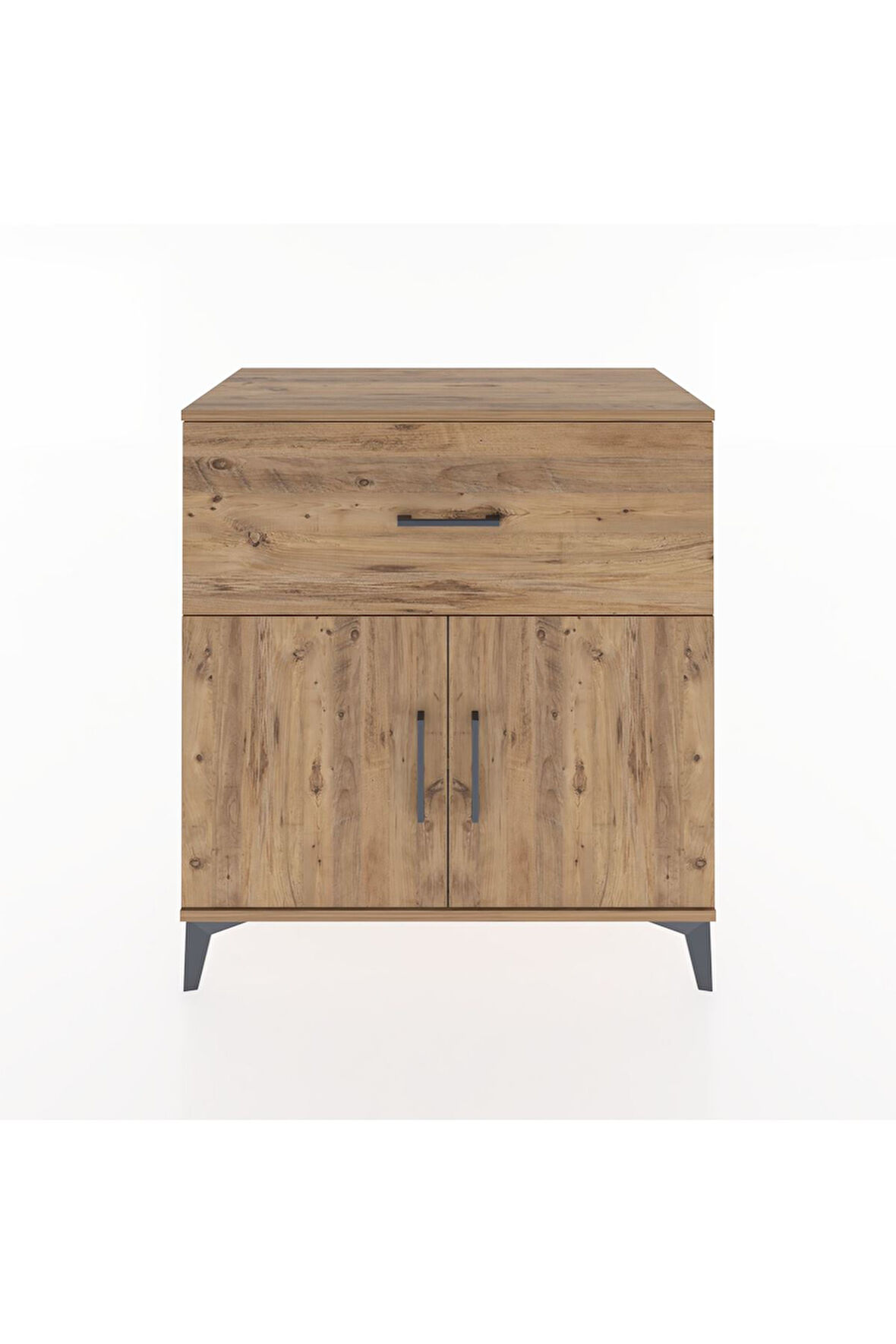 Hyperion Şifonyer Tek Raflı Tek Çekmeceli 2 Kapaklı 88x44x96 Çam-Çam