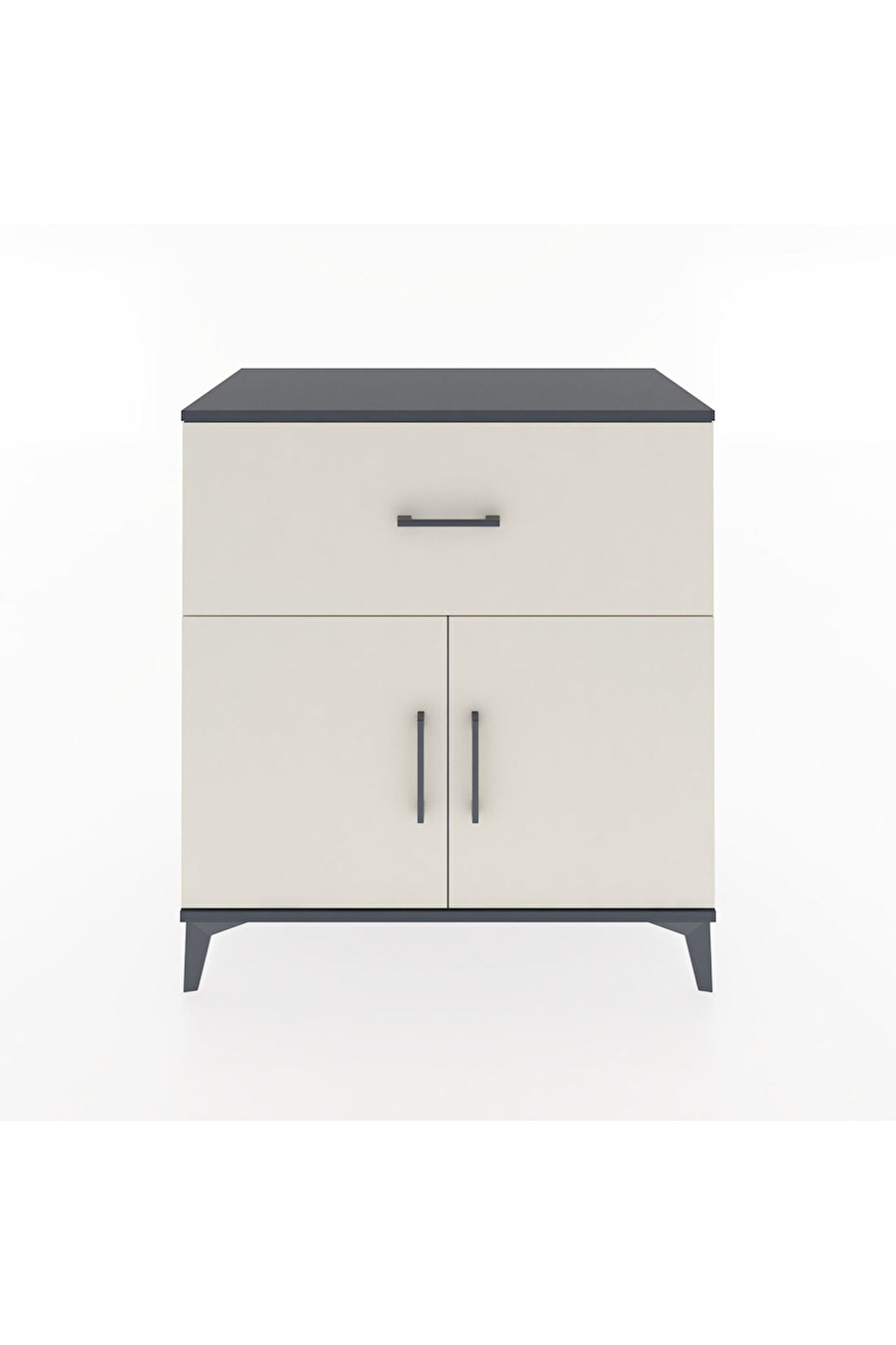 Hyperion Şifonyer Tek Çekmeceli 2 Kapaklı 88x44x96 Antrasit-Aytaşı