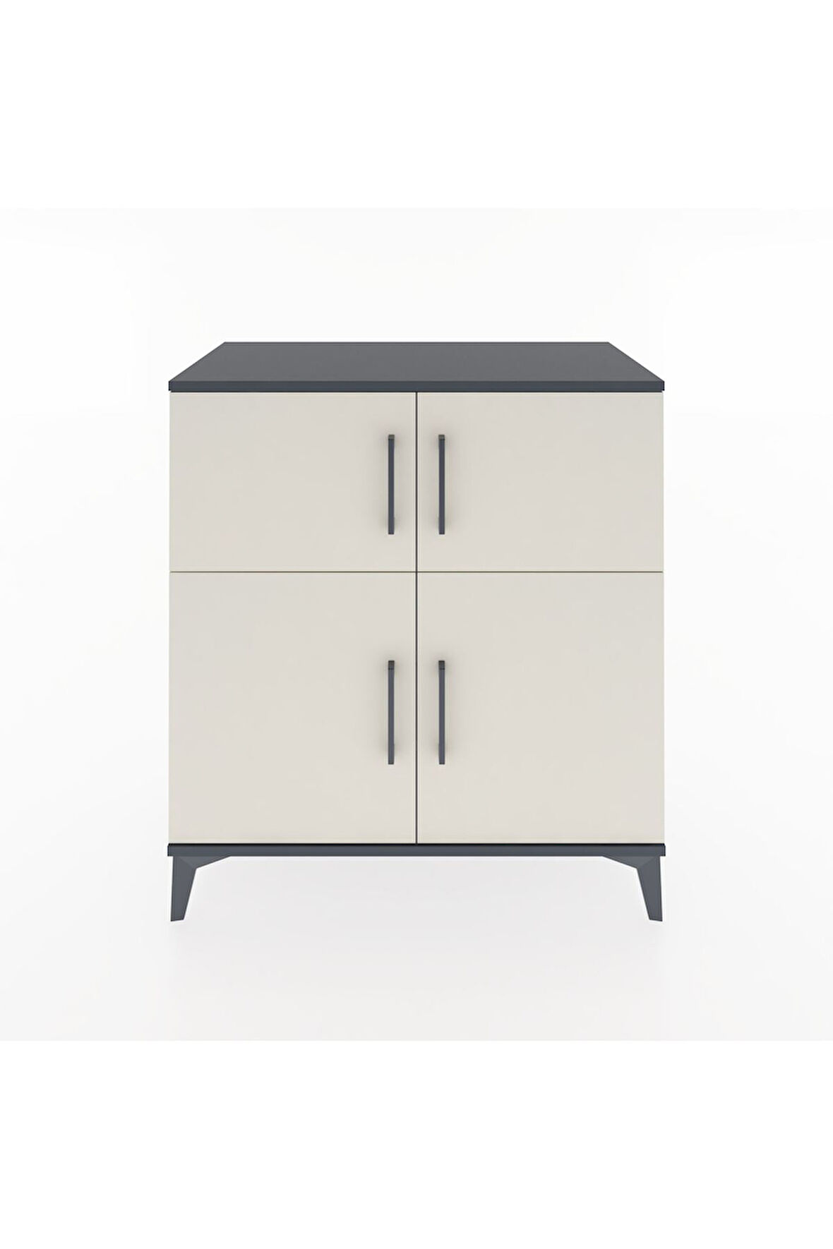 Hyperion Şifonyer 3 Raflı 4 Kapaklı 88x44x96 Antrasit-Aytaşı