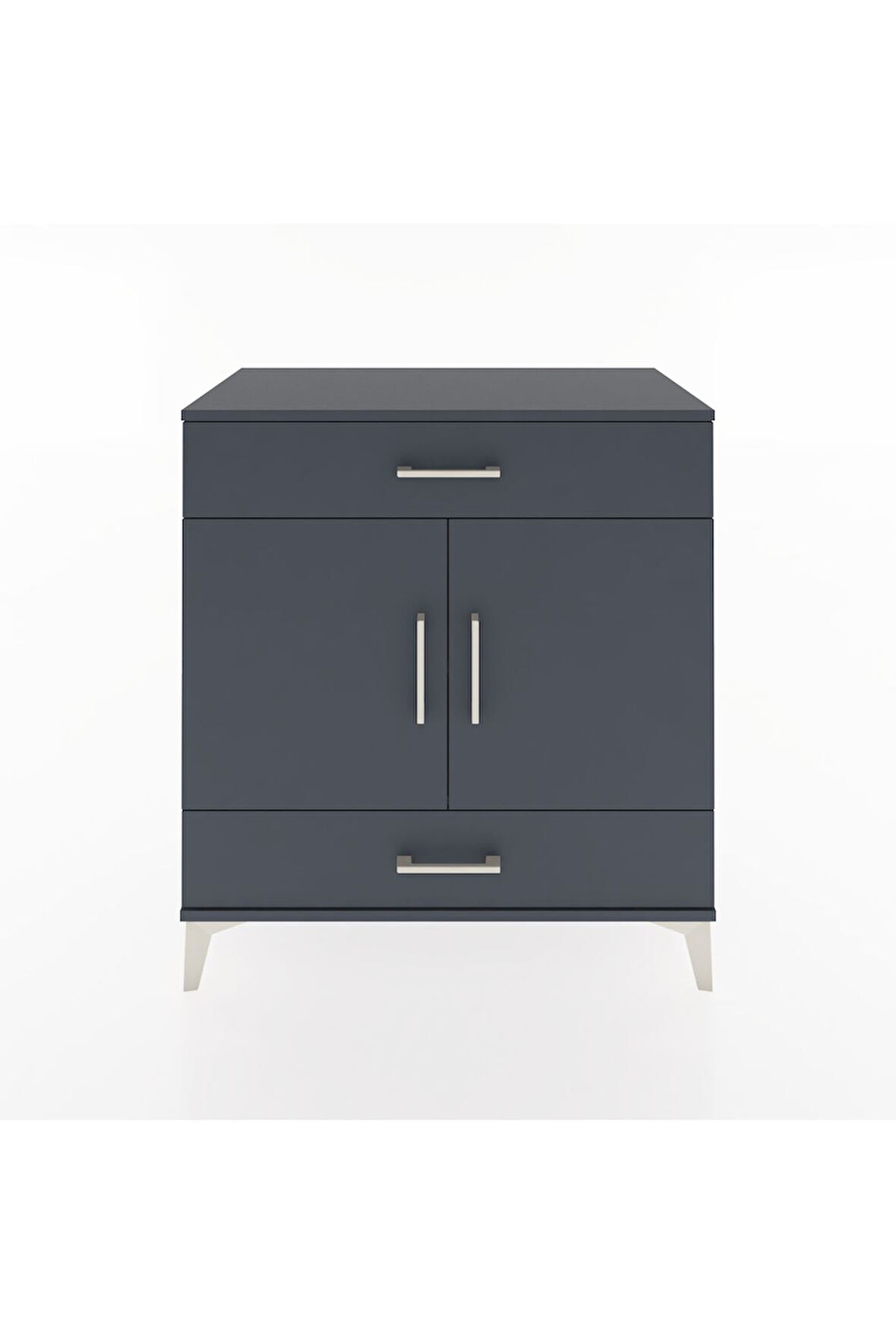 Hyperion Şifonyer 2 Raflı 2 Çekmeceli 2 Kapaklı 88x44x96 Antrasit-Antrasit