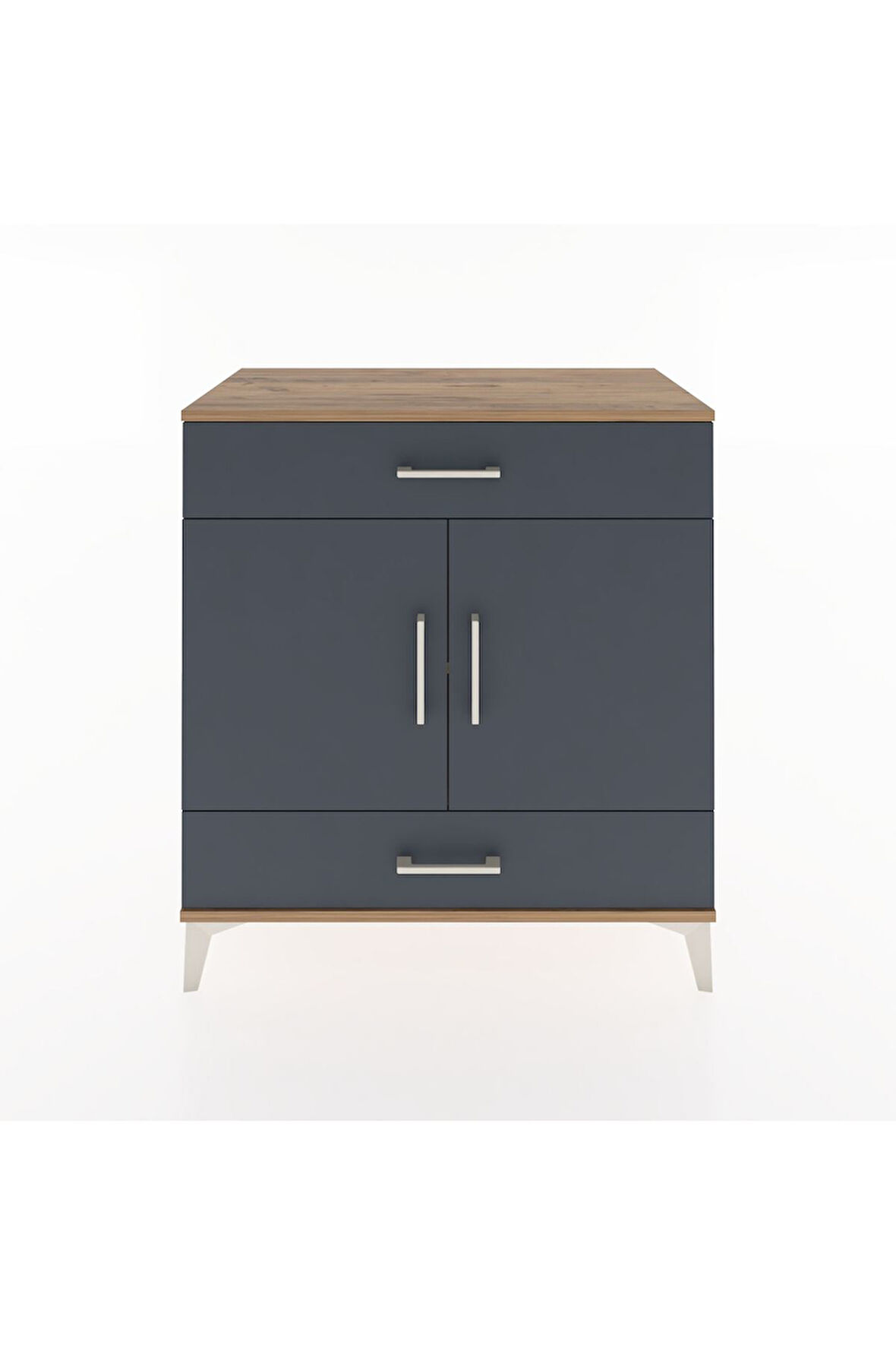 Hyperion Şifonyer 2 Raflı 2 Çekmeceli 2 Kapaklı 88x44x96 Çam-Antrasit