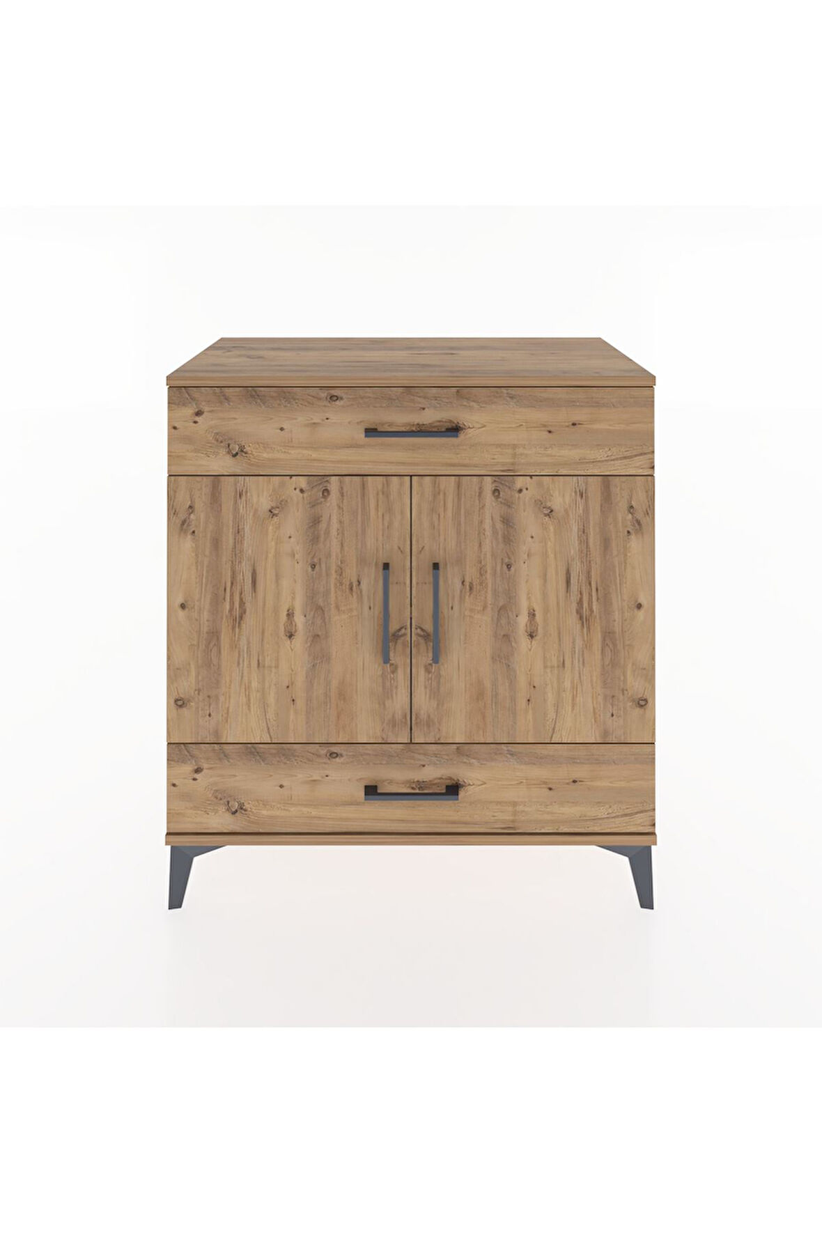 Hyperion Şifonyer 2 Raflı 2 Çekmeceli 2 Kapaklı 88x44x96 Çam-Çam