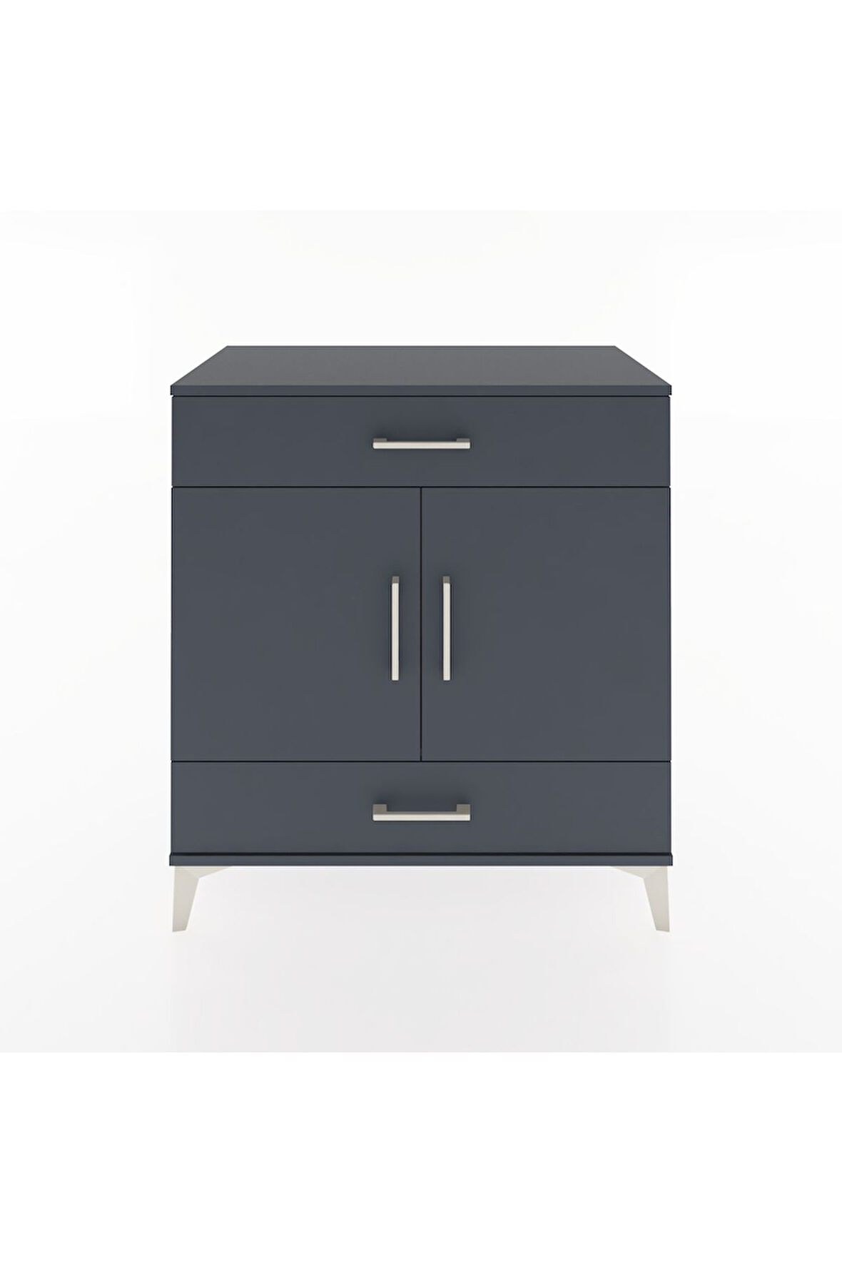 Hyperion Şifonyer 2 Çekmeceli 2 Kapaklı 88x44x96 Antrasit-Antrasit