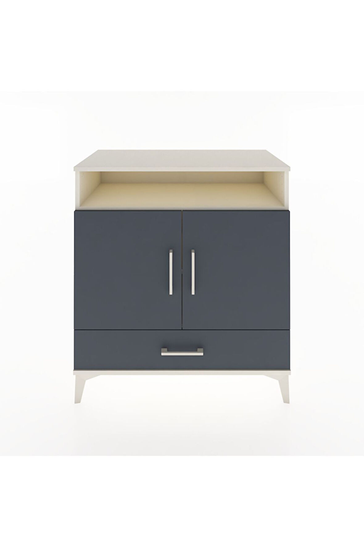 Hyperion Şifonyer 3 Raflı Tek Çekmeceli 2 Kapaklı 88x44x96 Aytaşı-Antrasit