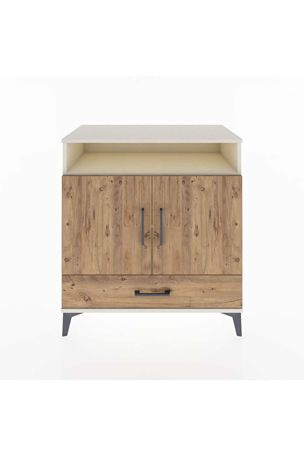 Hyperion Şifonyer 3 Raflı Tek Çekmeceli 2 Kapaklı 88x44x96 Aytaşı-Çam