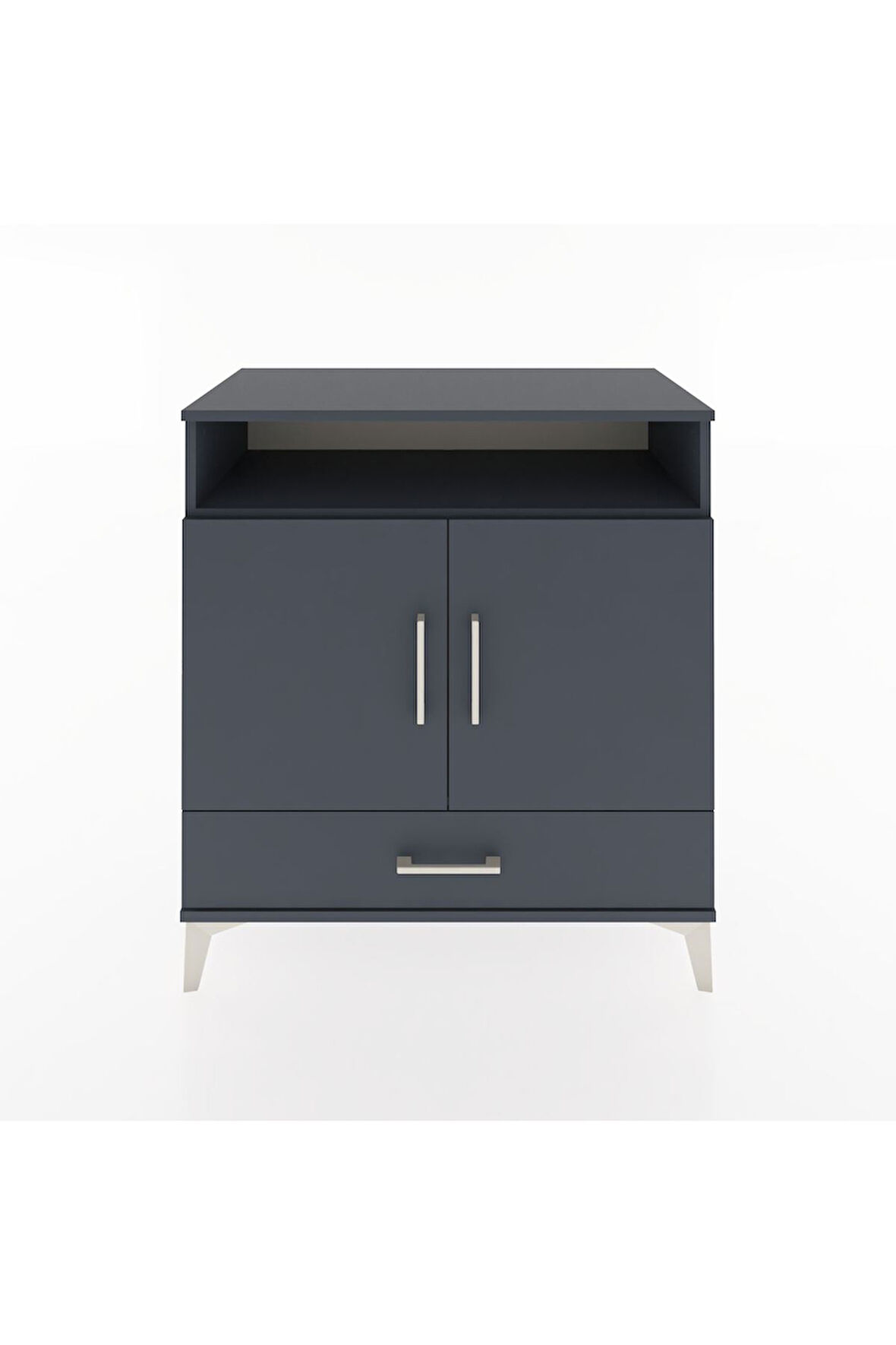 Hyperion Şifonyer 2 Raflı Tek Çekmeceli 2 Kapaklı 88x44x96 Antrasit-Antrasit