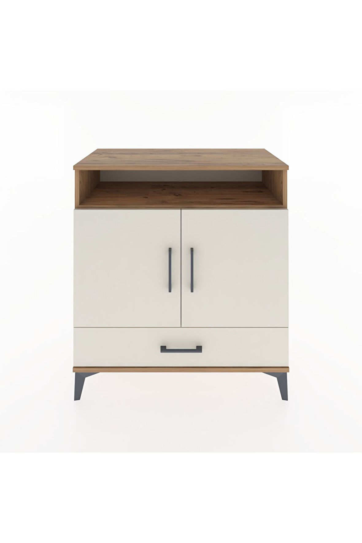 Hyperion Şifonyer 2 Raflı Tek Çekmeceli 2 Kapaklı 88x44x96 Çam-Aytaşı