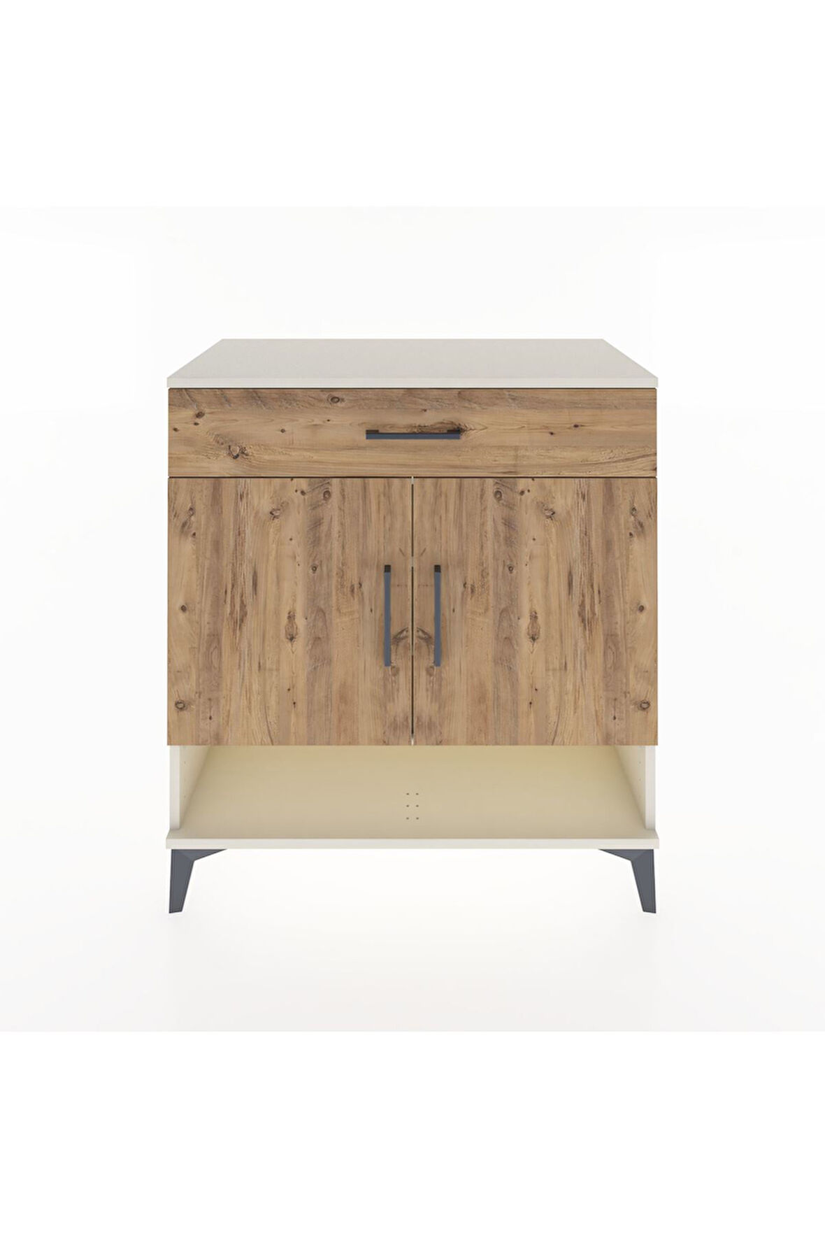 Hyperion Şifonyer 3 Raflı Tek Çekmeceli 2 Kapaklı 88x44x96 Aytaşı-Çam