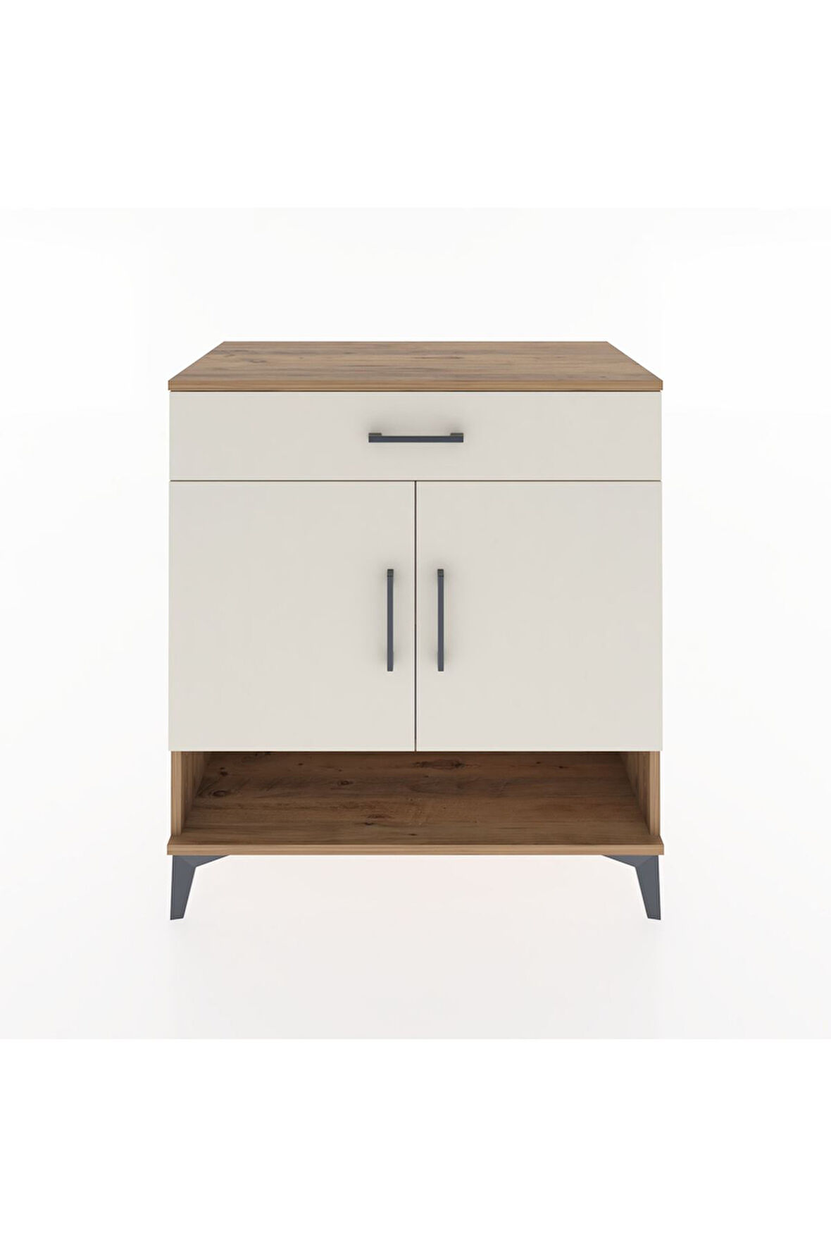 Hyperion Şifonyer 2 Raflı Tek Çekmeceli 2 Kapaklı 88x44x96 Çam-Aytaşı