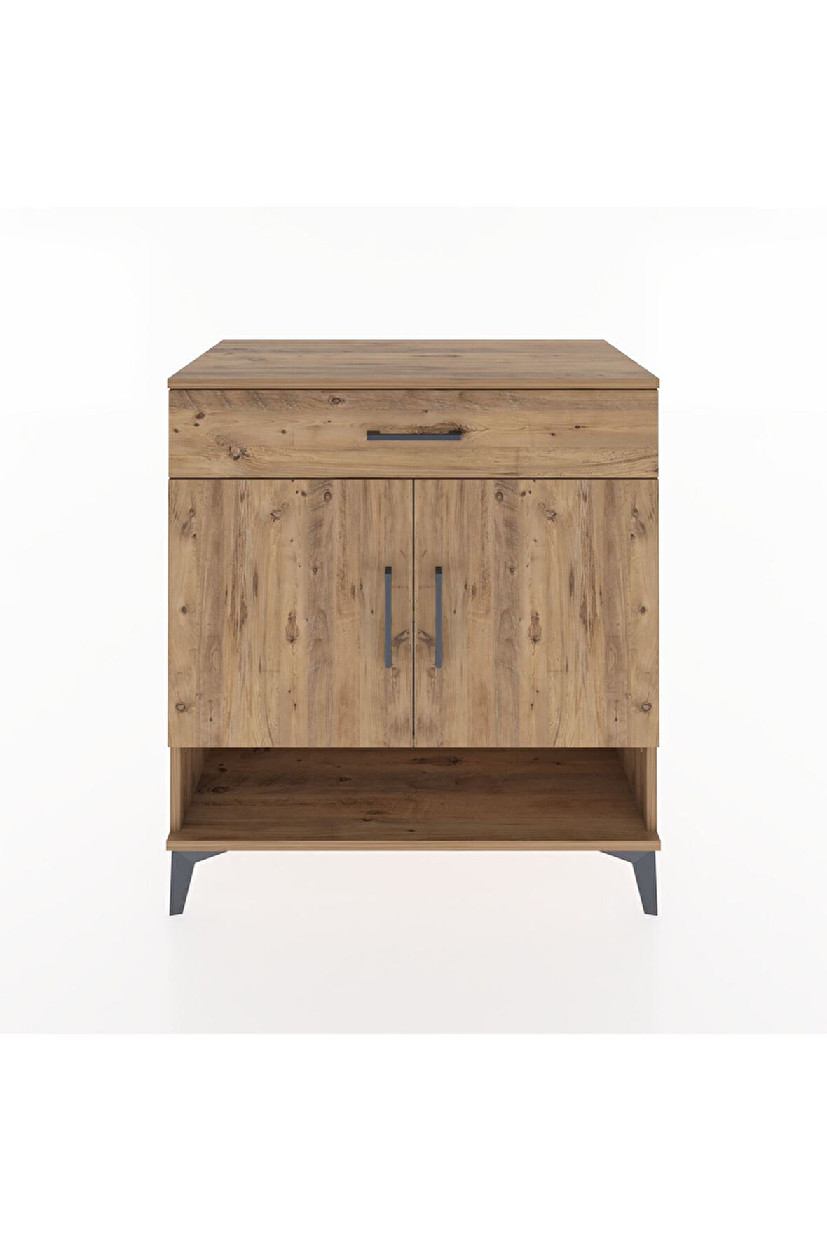 Hyperion Şifonyer 2 Raflı Tek Çekmeceli 2 Kapaklı 88x44x96 Çam-Çam