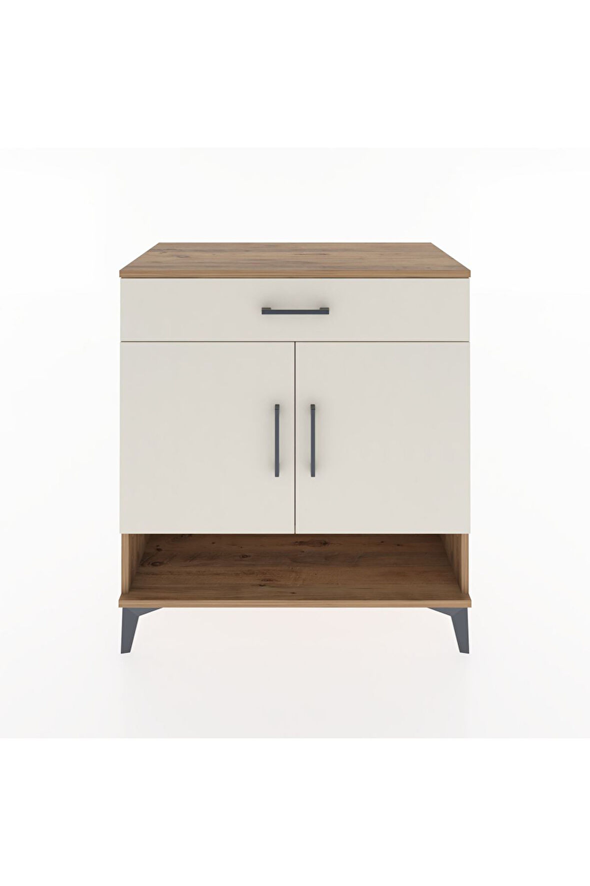 Hyperion Şifonyer Tek Raflı Tek Çekmeceli 2 Kapaklı 88x44x96 Çam-Aytaşı