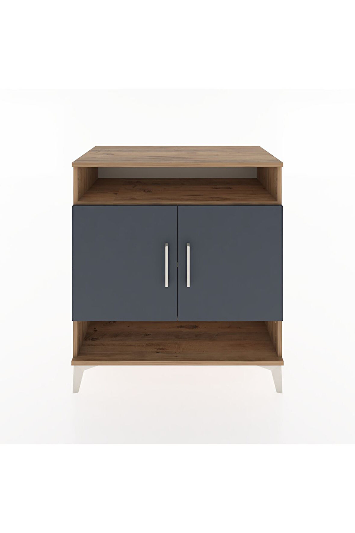 Hyperion Şifonyer 3 Raflı 2 Kapaklı 88x44x96 Çam-Antrasit