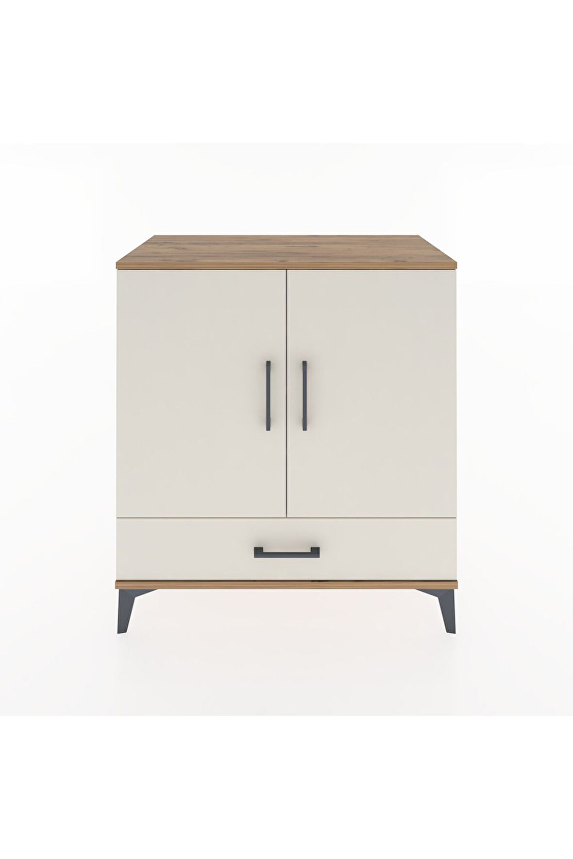 Hyperion Şifonyer 4 Raflı Tek Çekmeceli 2 Kapaklı 88x44x96 Çam-Aytaşı