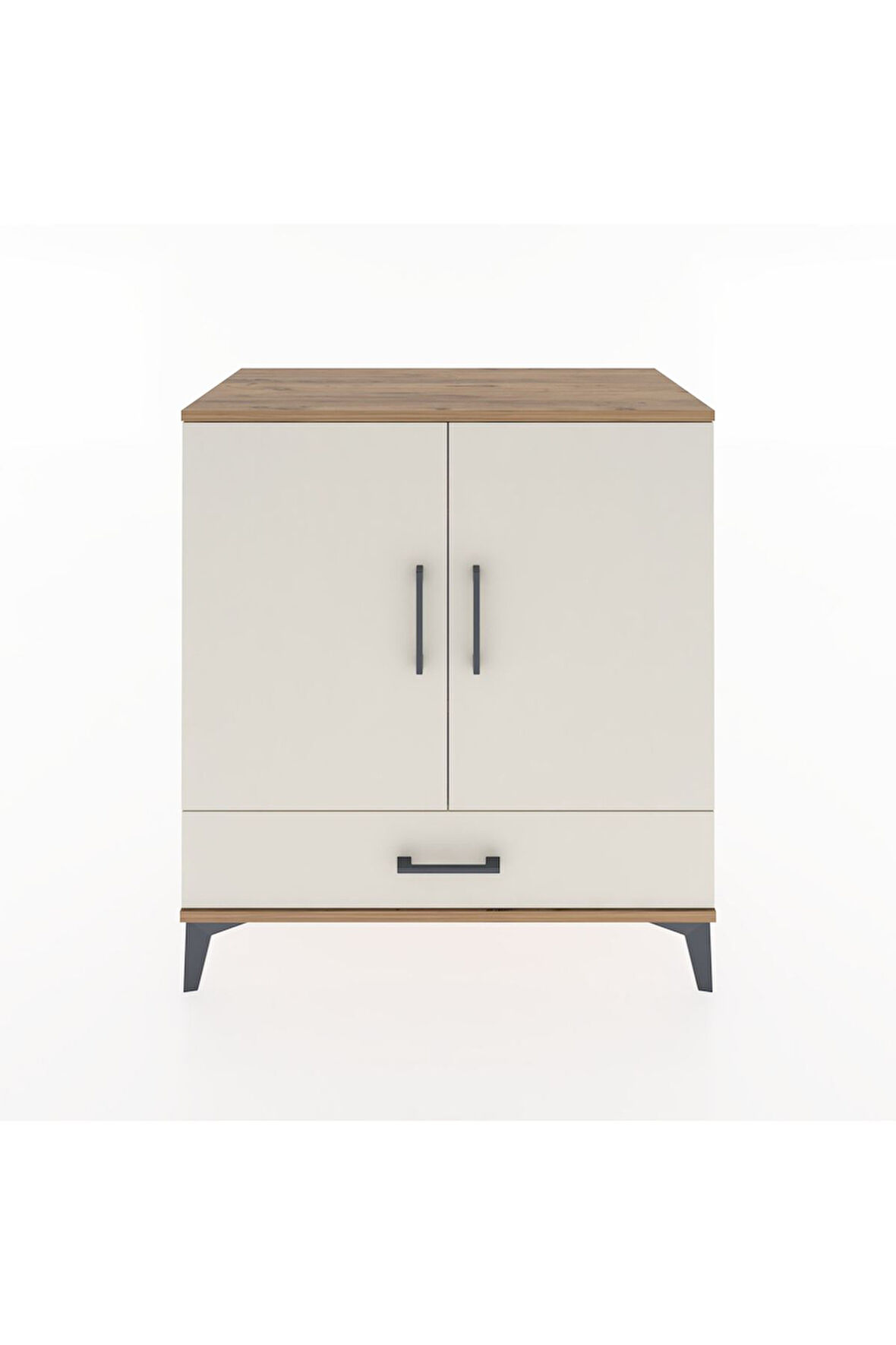 Hyperion Şifonyer 3 Raflı Tek Çekmeceli 2 Kapaklı 88x44x96 Çam-Aytaşı