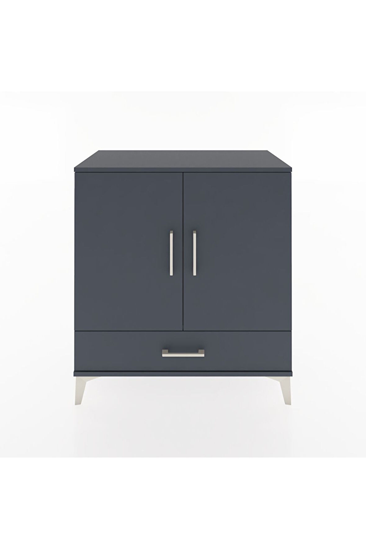 Hyperion Şifonyer 2 Raflı Tek Çekmeceli 2 Kapaklı 88x44x96 Antrasit-Antrasit